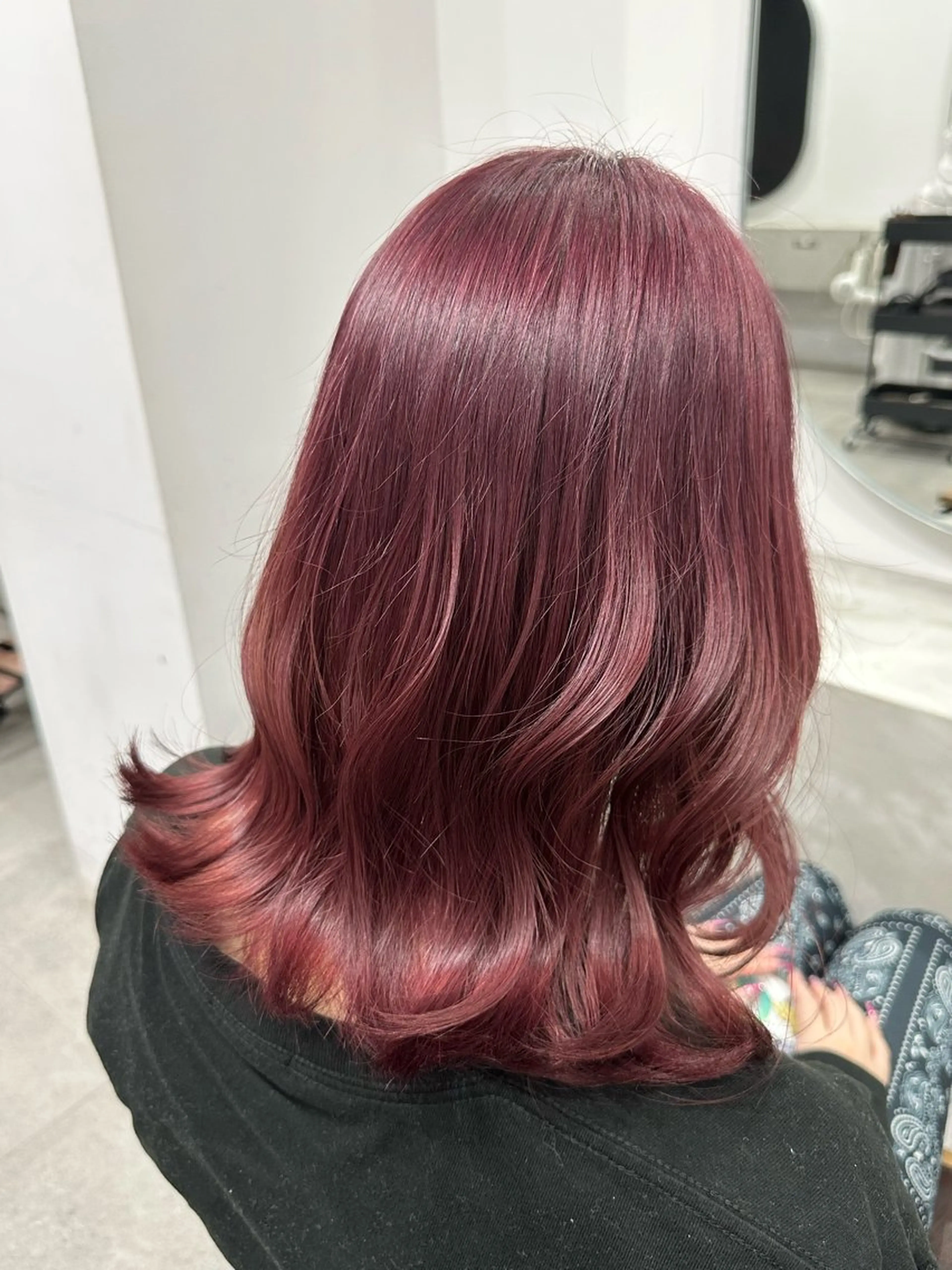ミディアム カラー ヘアカラー トリートメント シガ ミクトのヘアスタイル