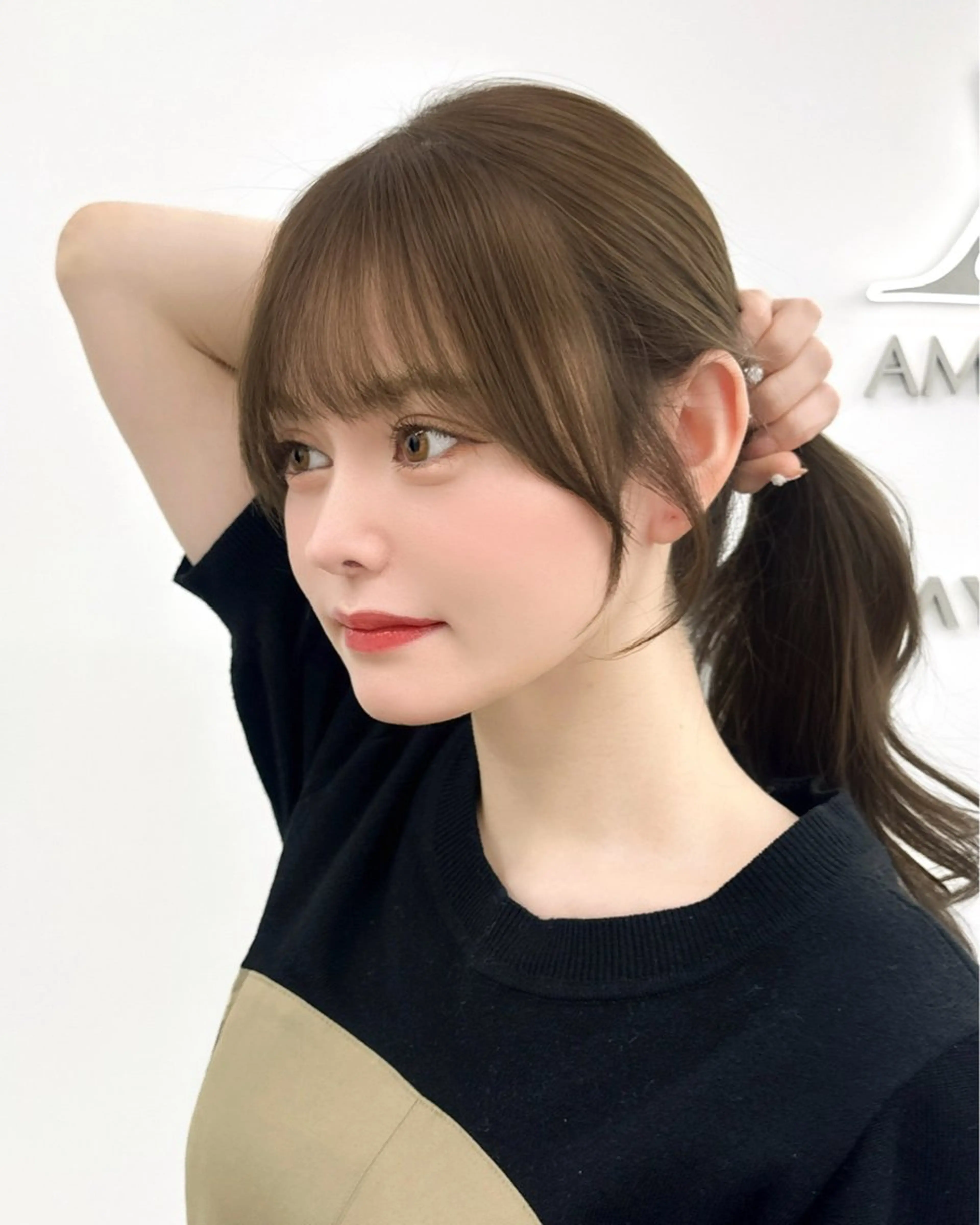 セミロング カラー 小顔カット カット ヘアカラー トリートメント 顔周り特化/韓国ヘア /レイヤー/吉野幸大のヘアスタイル