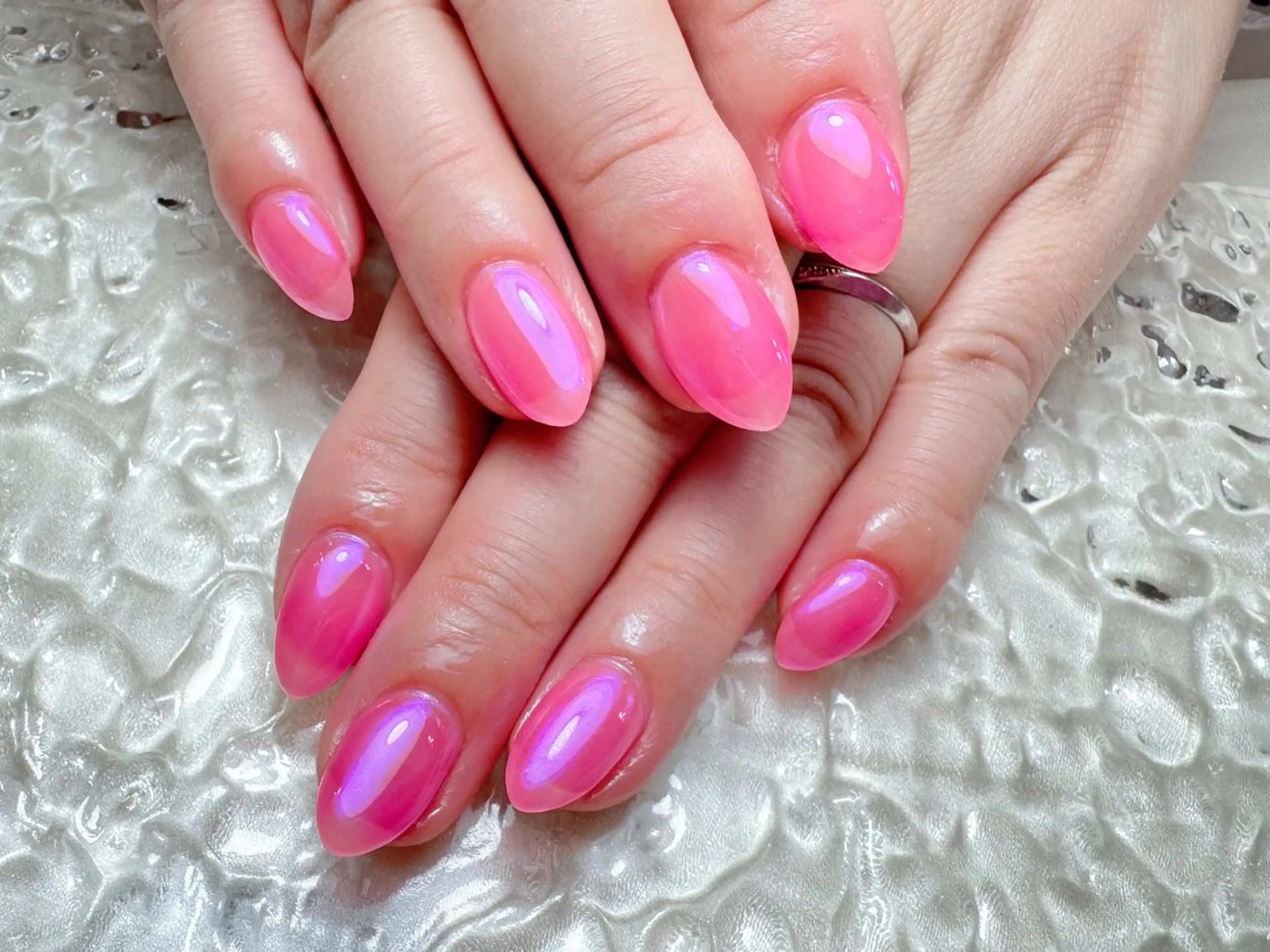 ネイル ハンドネイル マジック ミラーのネイルデザイン