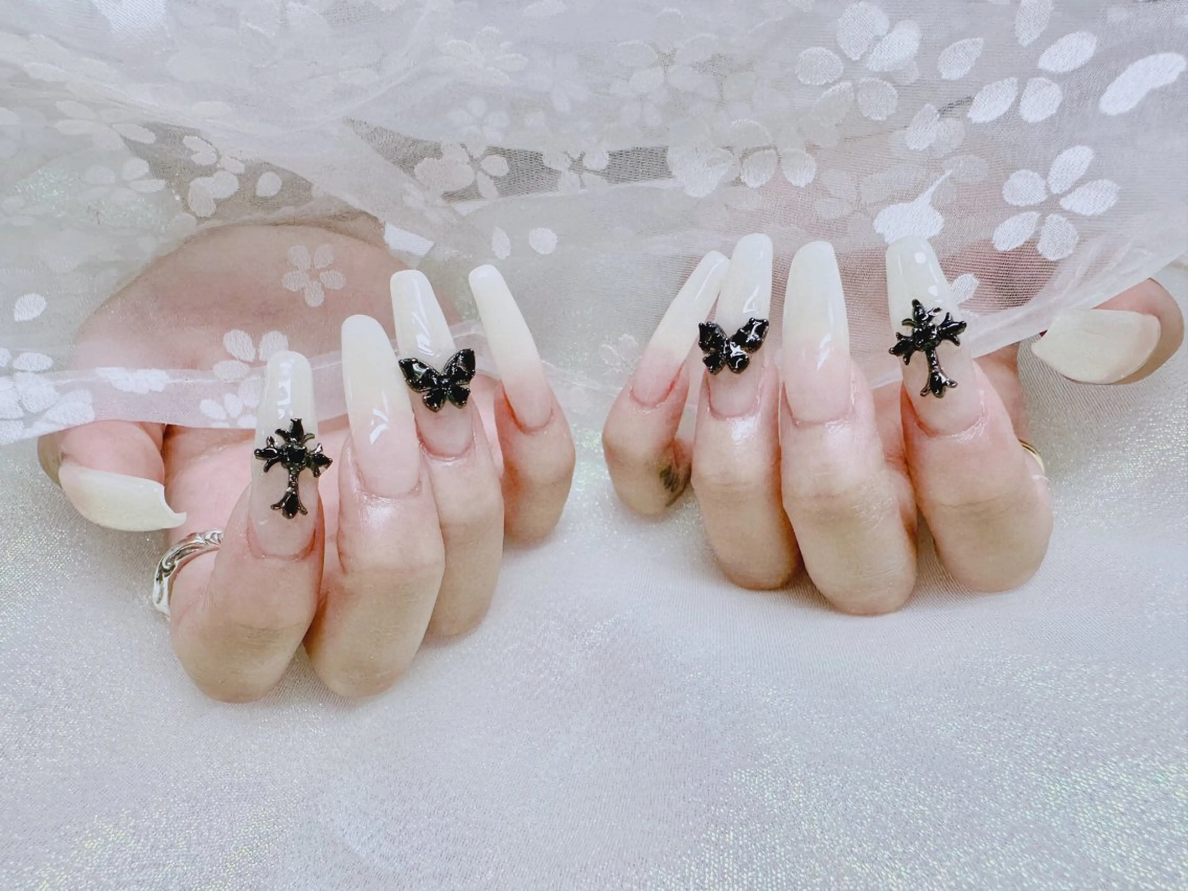 セミロング ハンドネイル 長さだし専門店 ROKANAILのネイルデザイン