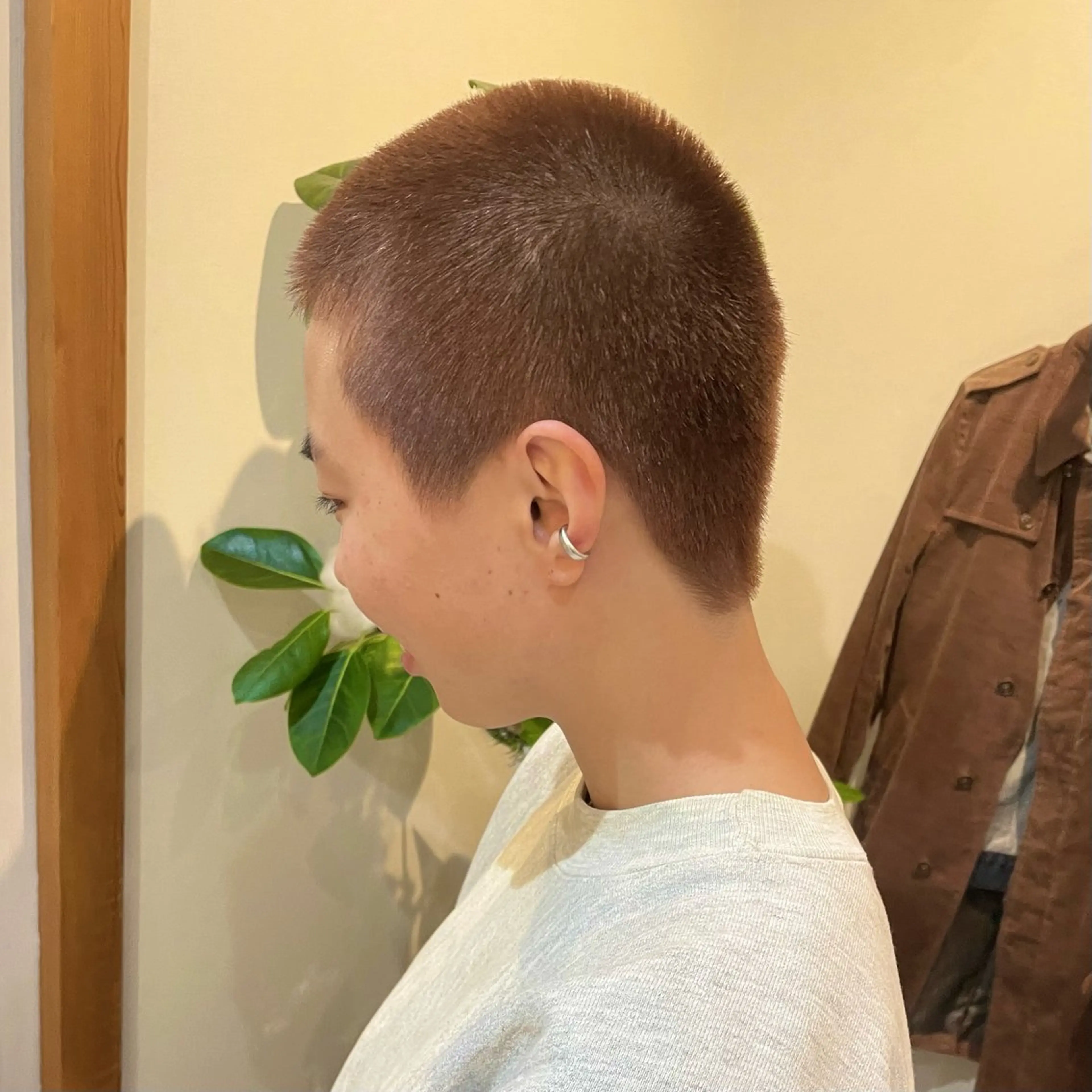 ショート カラー ブリーチ ブラウンカラー ハイトーンカラー オレンジ オレンジブラウン こいけ みきののヘアスタイル