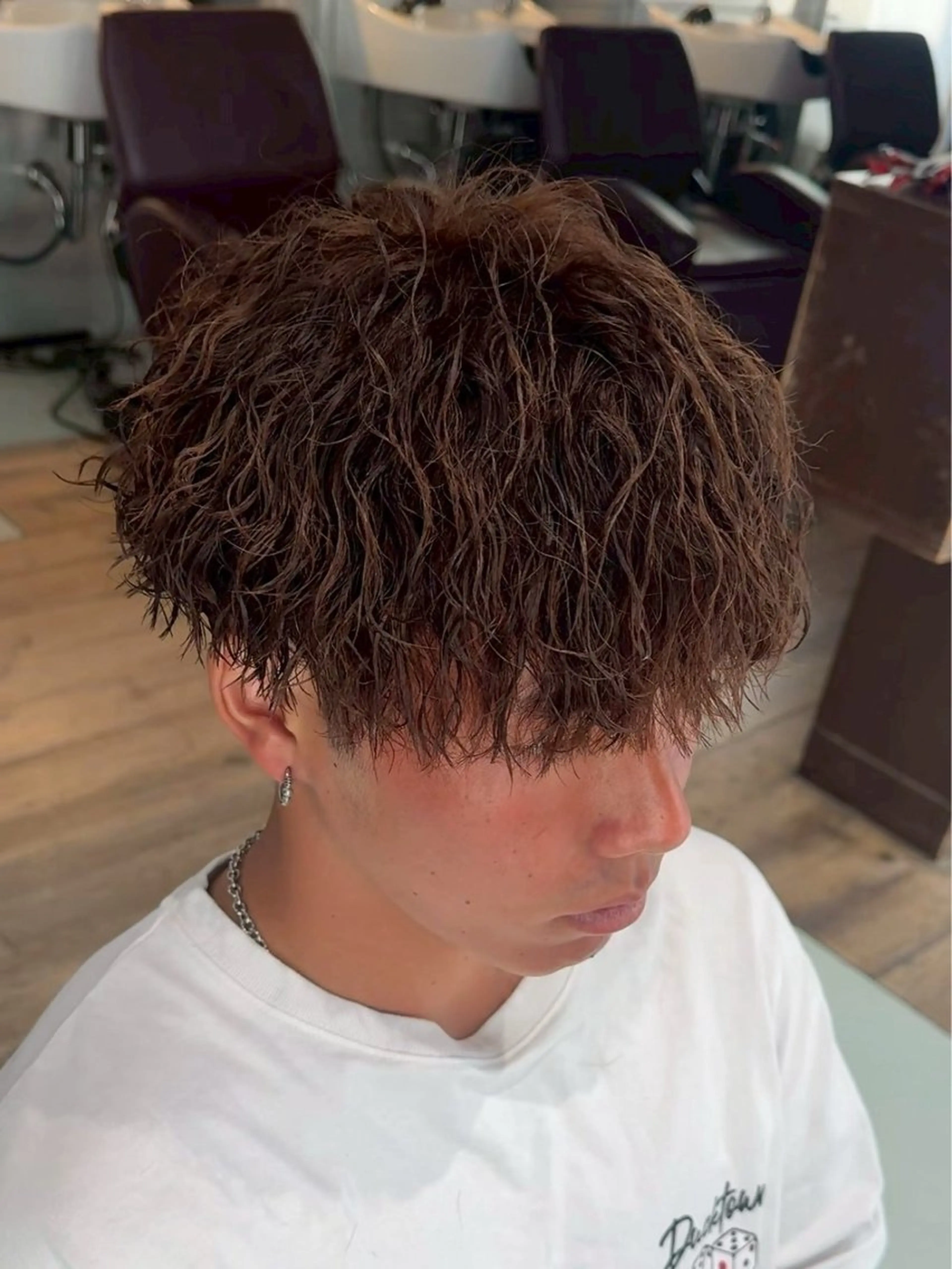 パーマ メンズ カット パーマ fifthパーマ特化 ユウリのヘアスタイル