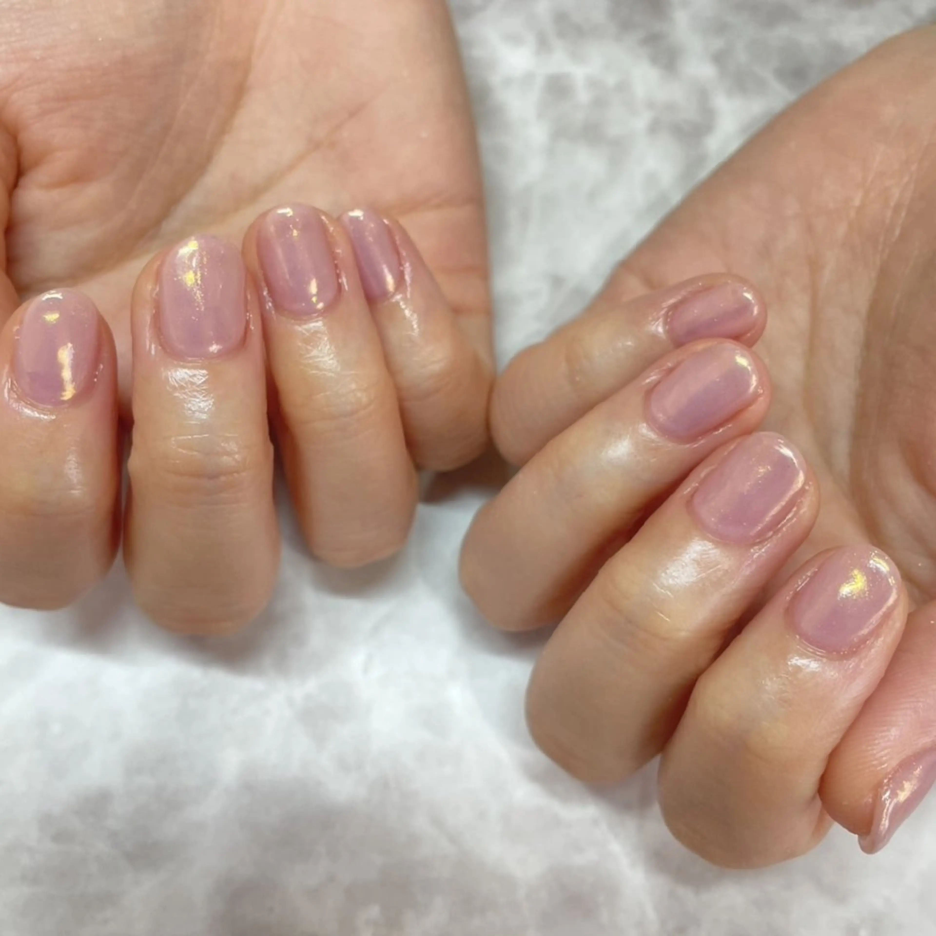 ネイル ミラーネイル ショートネイル ハンドネイル Beautiful Meかえでのネイルデザイン