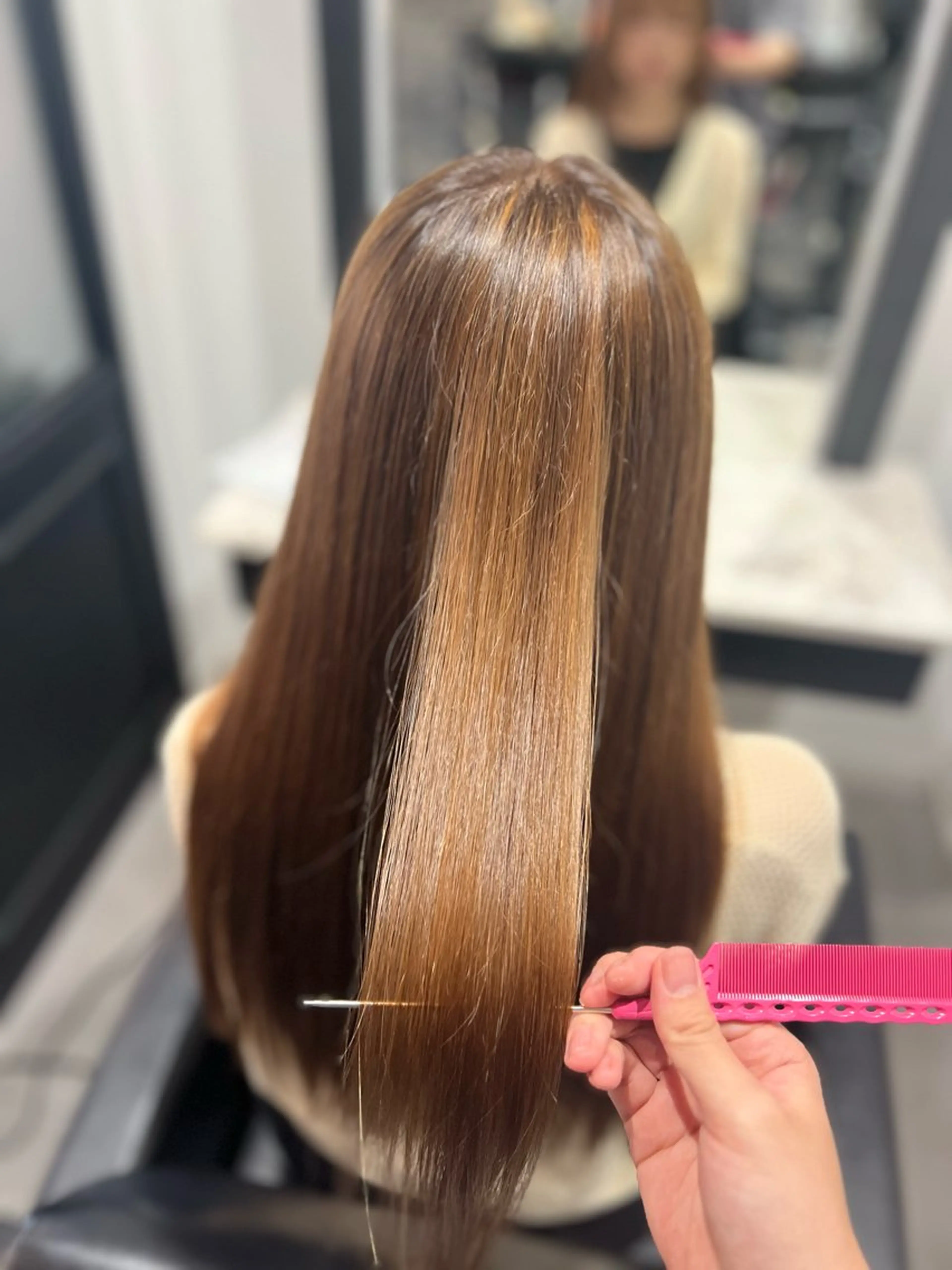 ロング 縮毛矯正 Dia ‎ アキヨシ ミユのヘアスタイル