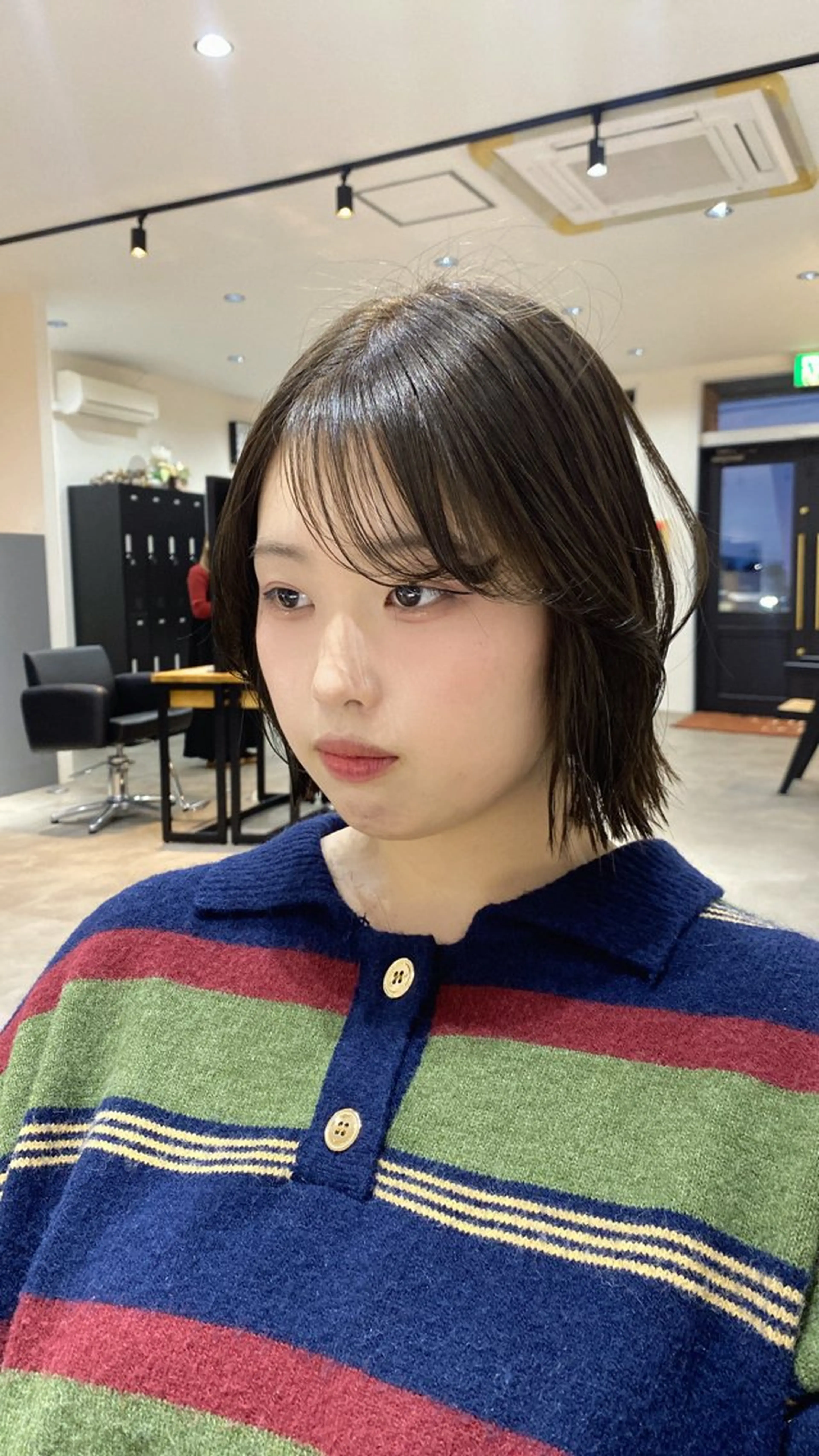 ショート ボブ カット ヘアカラー 縮毛矯正 韓国風hair💕 Kanonのヘアスタイル