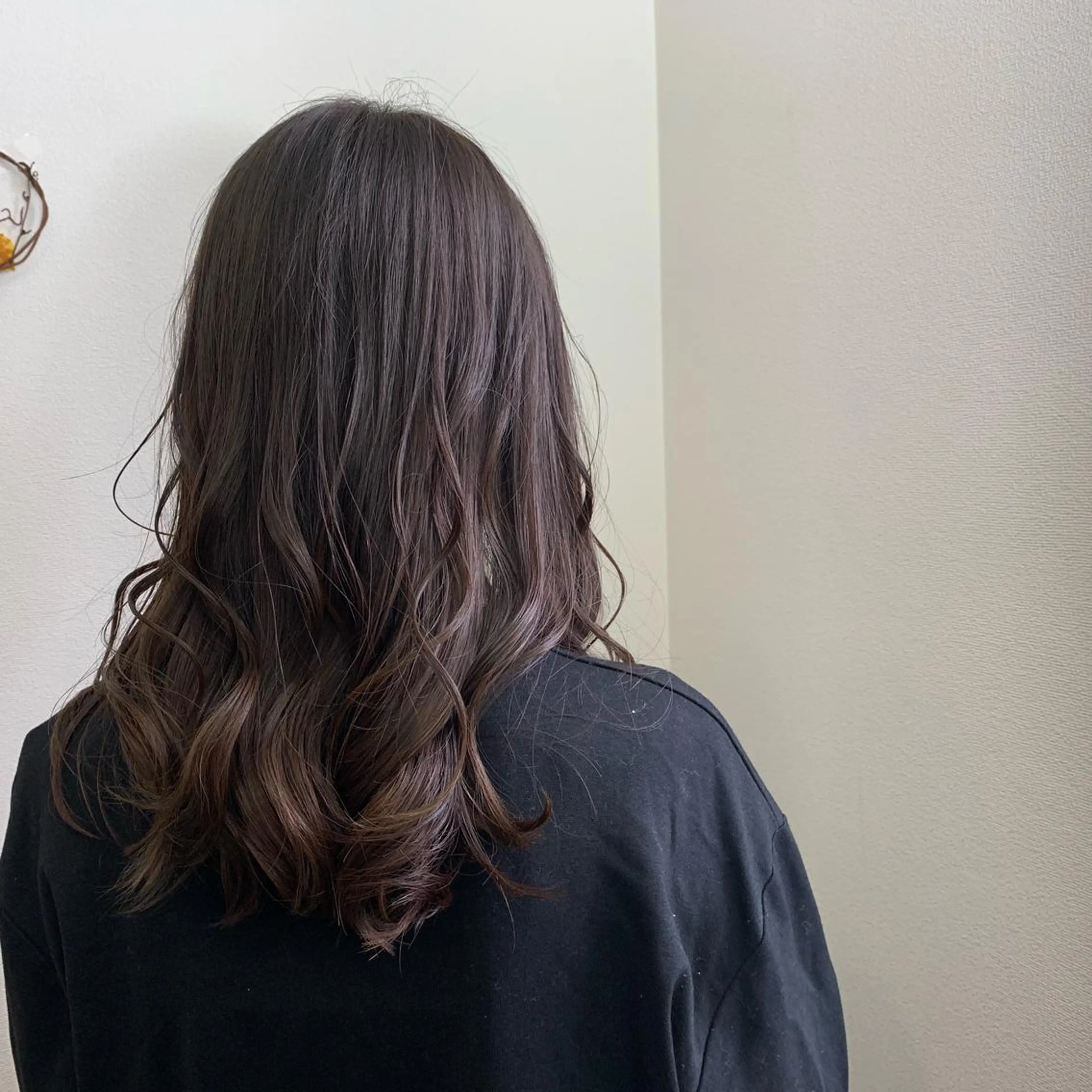 ミディアム カラー ブルーカラー ブルージュ オレンジ ボブウルフ／ボブ Satsuki【名駅のヘアスタイル