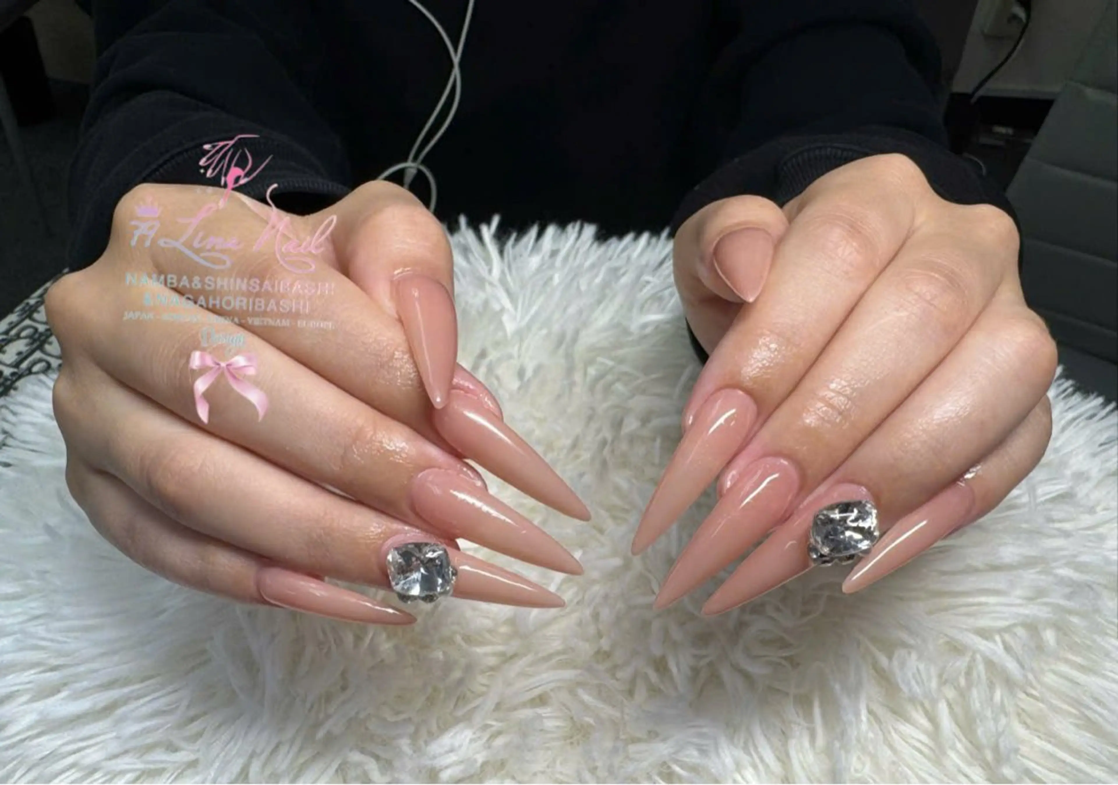 ネイル チークネイル 桜ネイル フラッシュネイル フットネイル ジェルネイル ハンドネイル リナネイル アメ村心斎橋店のネイルデザイン