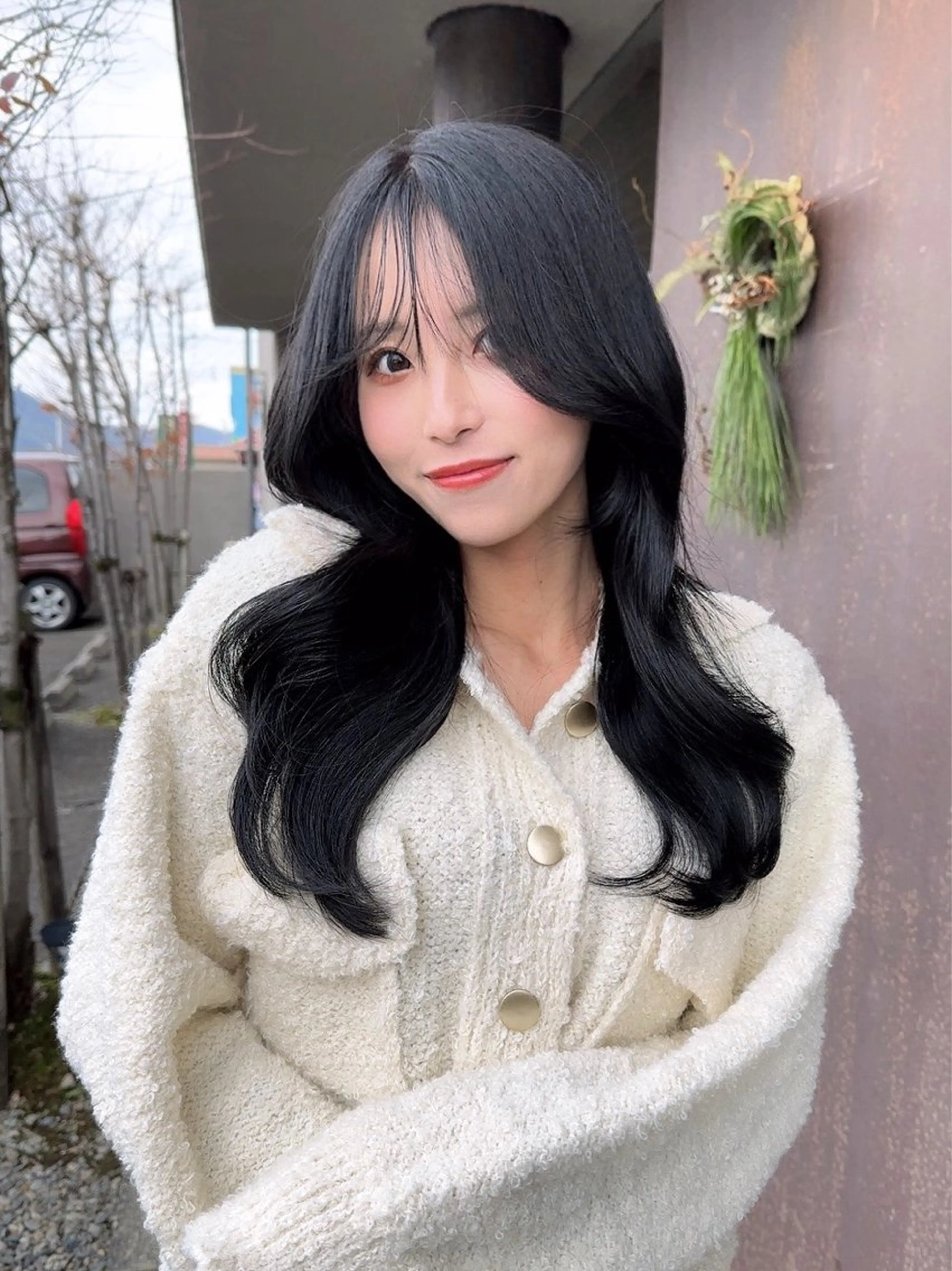 ロング カラー 黒髪 くびれヘア 韓国風ヘア カット ヘアカラー トリートメント 韓国ヘア/レイヤー /大嶽佑馬のヘアスタイル