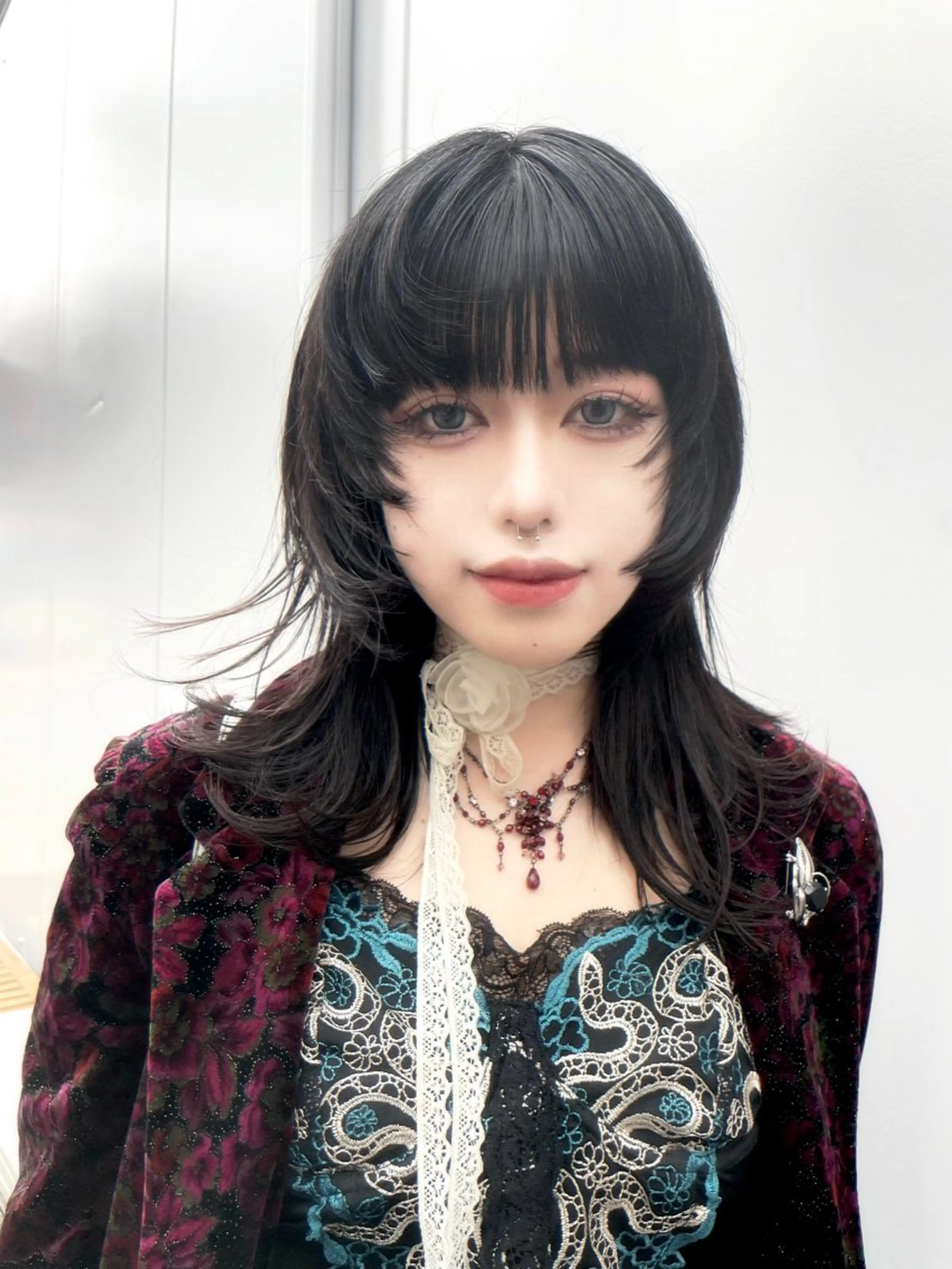 ロング ハッシュカット ウルフカット 深澤 帆乃のヘアスタイル