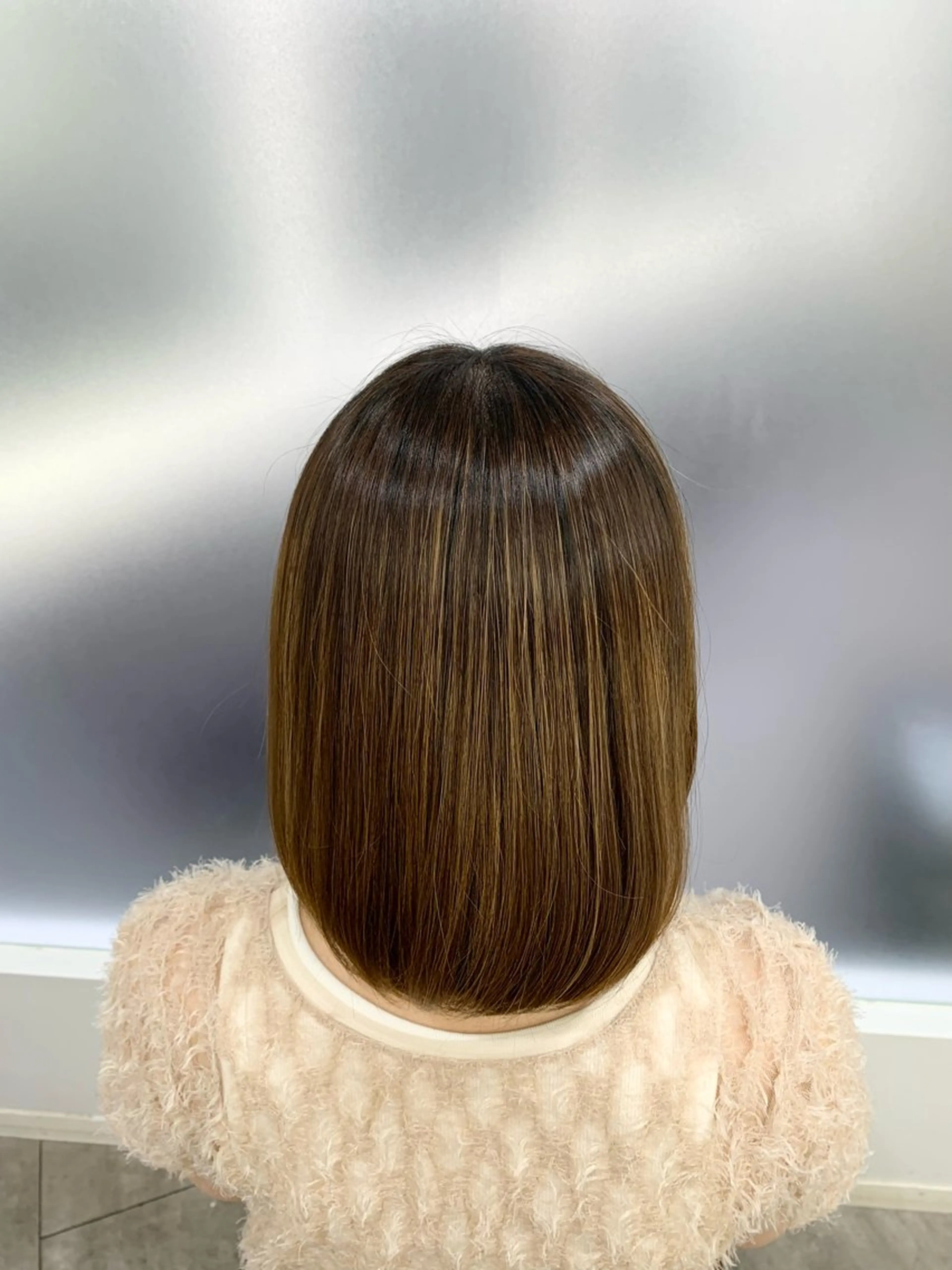 ミディアム カラー ハイライトカラー ハイライト くさの しおりのヘアスタイル