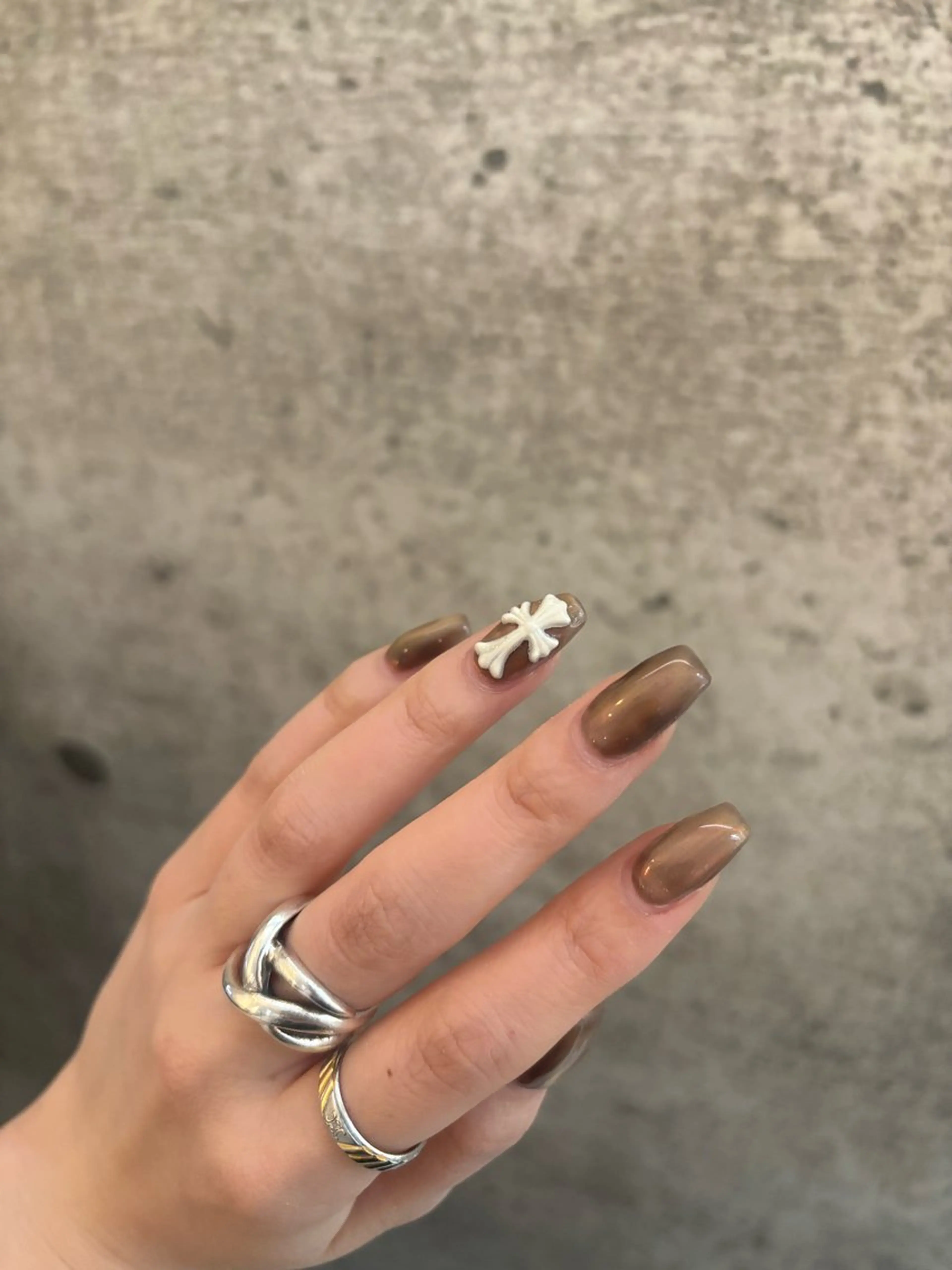 ネイル マグネットネイル ミラーネイル ハンドネイル nail salon Soiréeのネイルデザイン