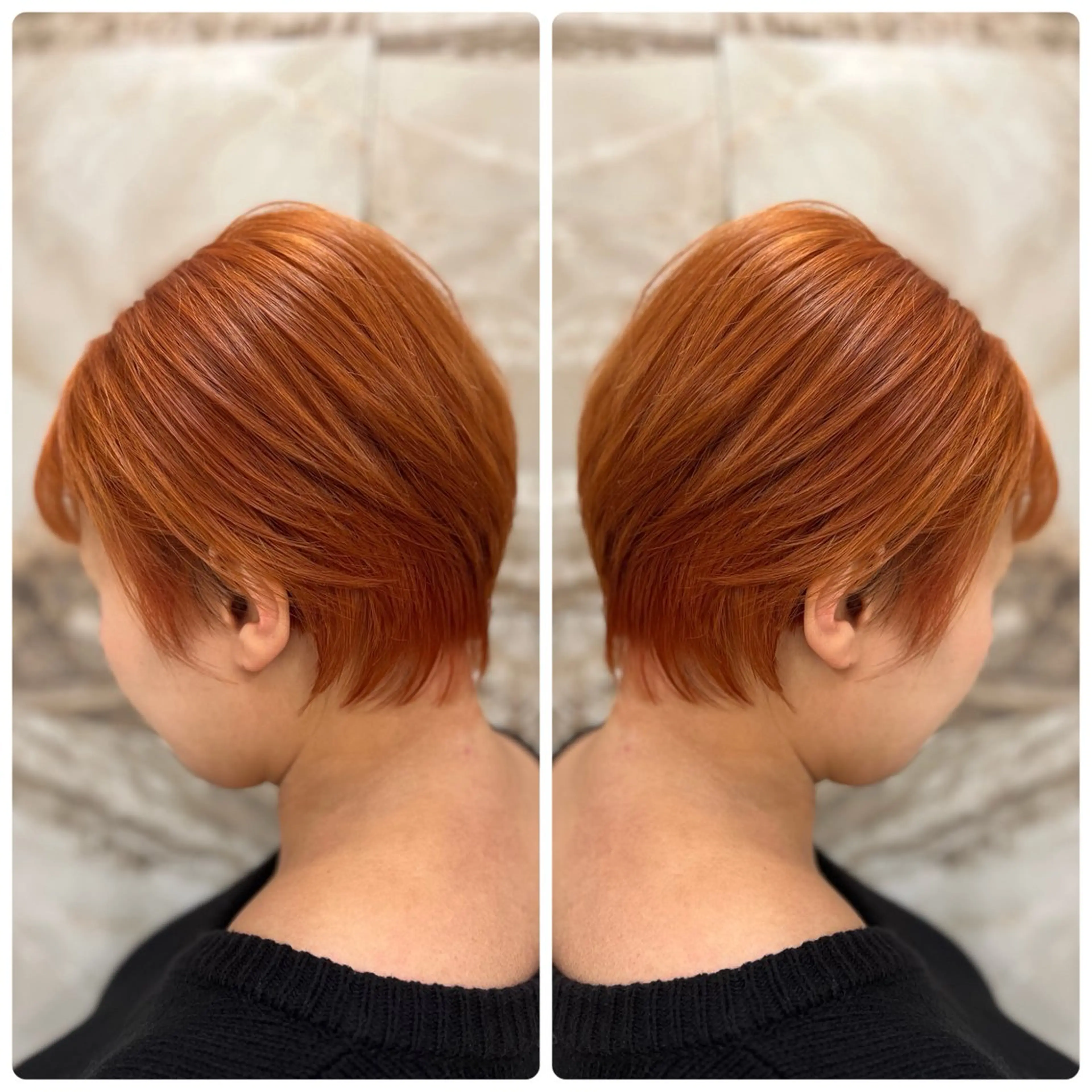 ショート カラー オレンジ ヘアカラー トリートメント 小山内 龍一郎 店長のヘアスタイル