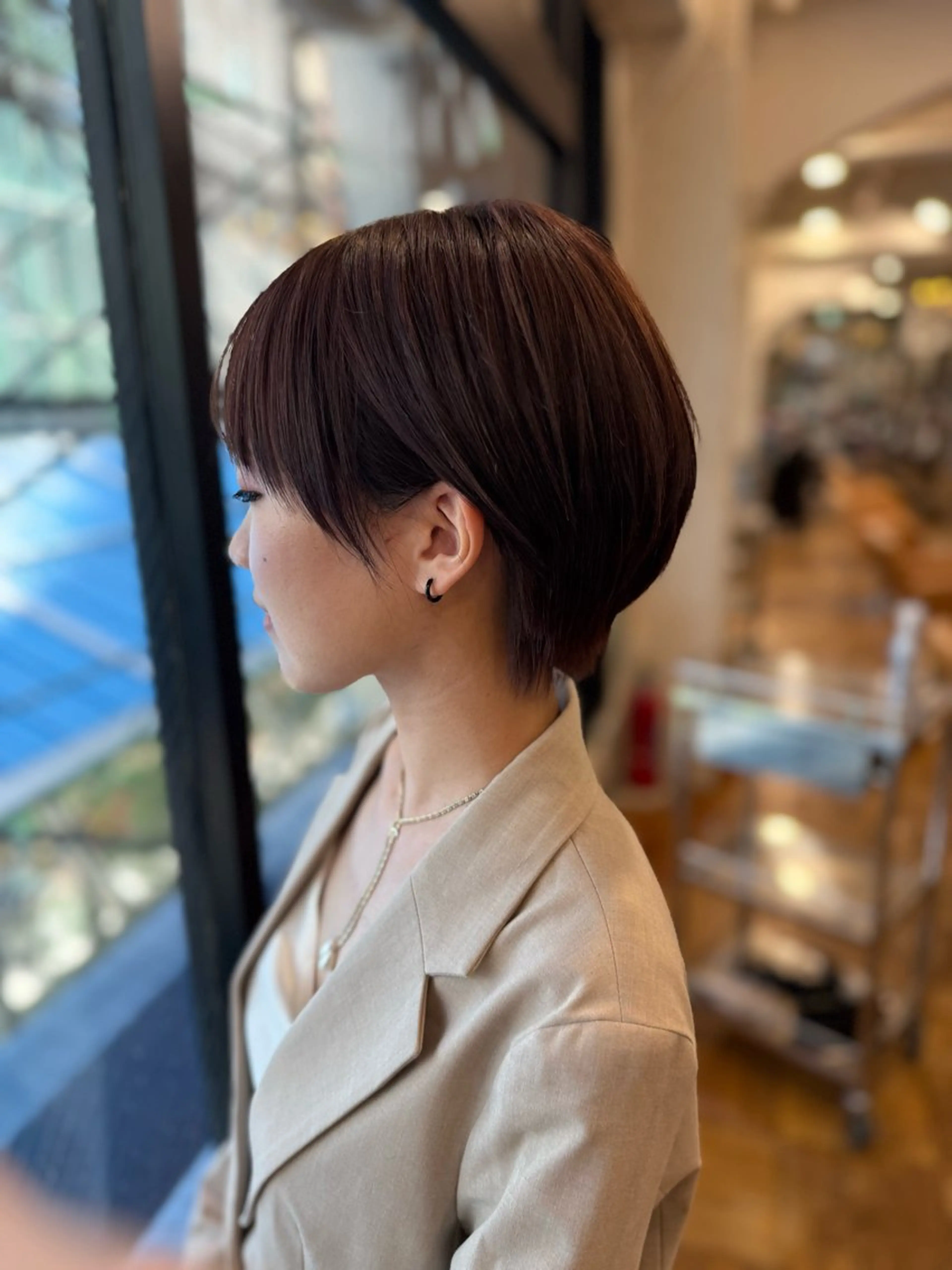 ショート 丸みショート ショートヘア サイドバング 小顔カット カット ヘッドスパ of hair所属・☀️朝５分で決まる ショート/廣瀬隆志のヘアスタイル