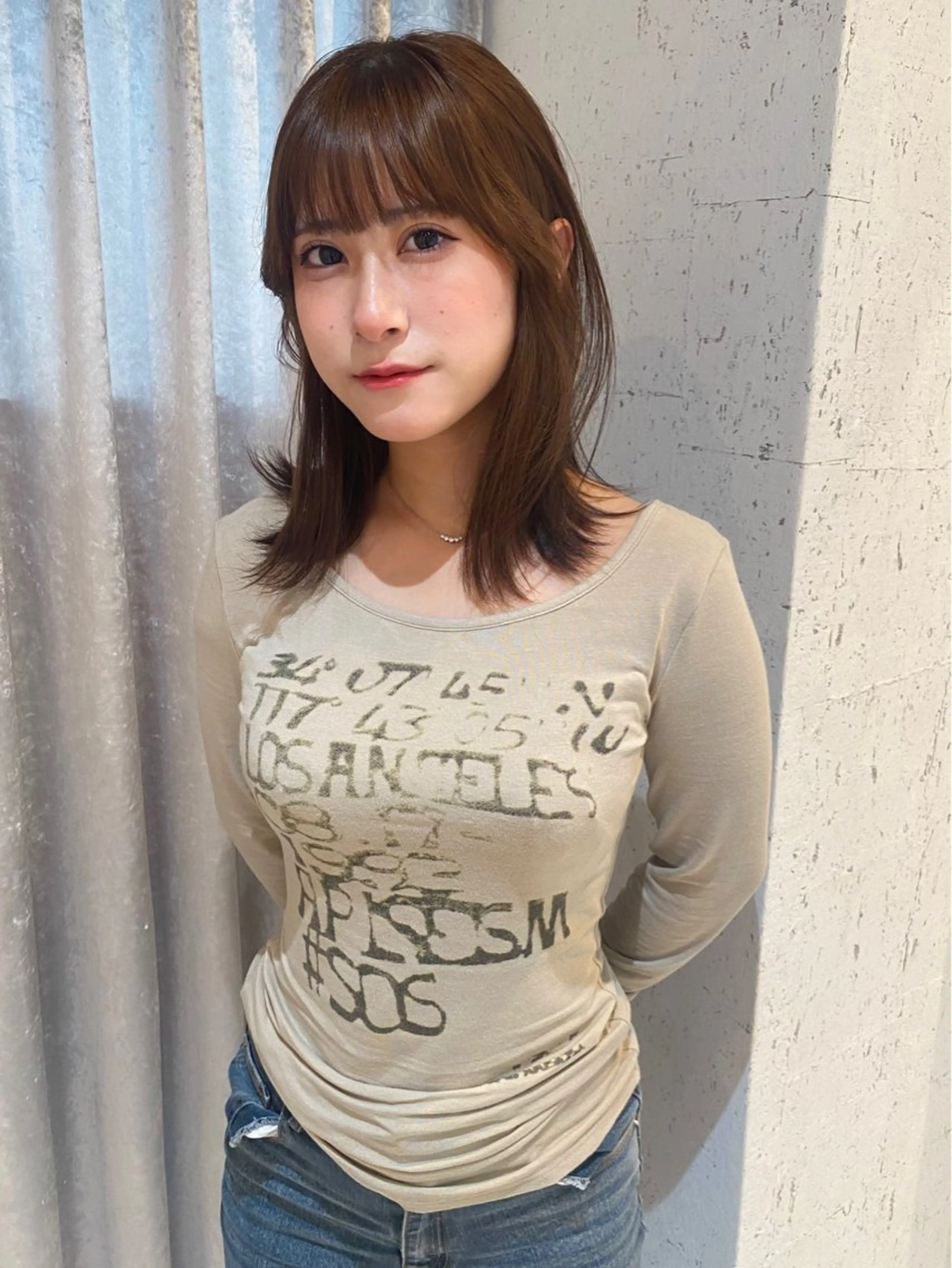 ミディアム カラー 似合わせカット カット ヘアカラー トリートメント mai / linoah˚✧のヘアスタイル