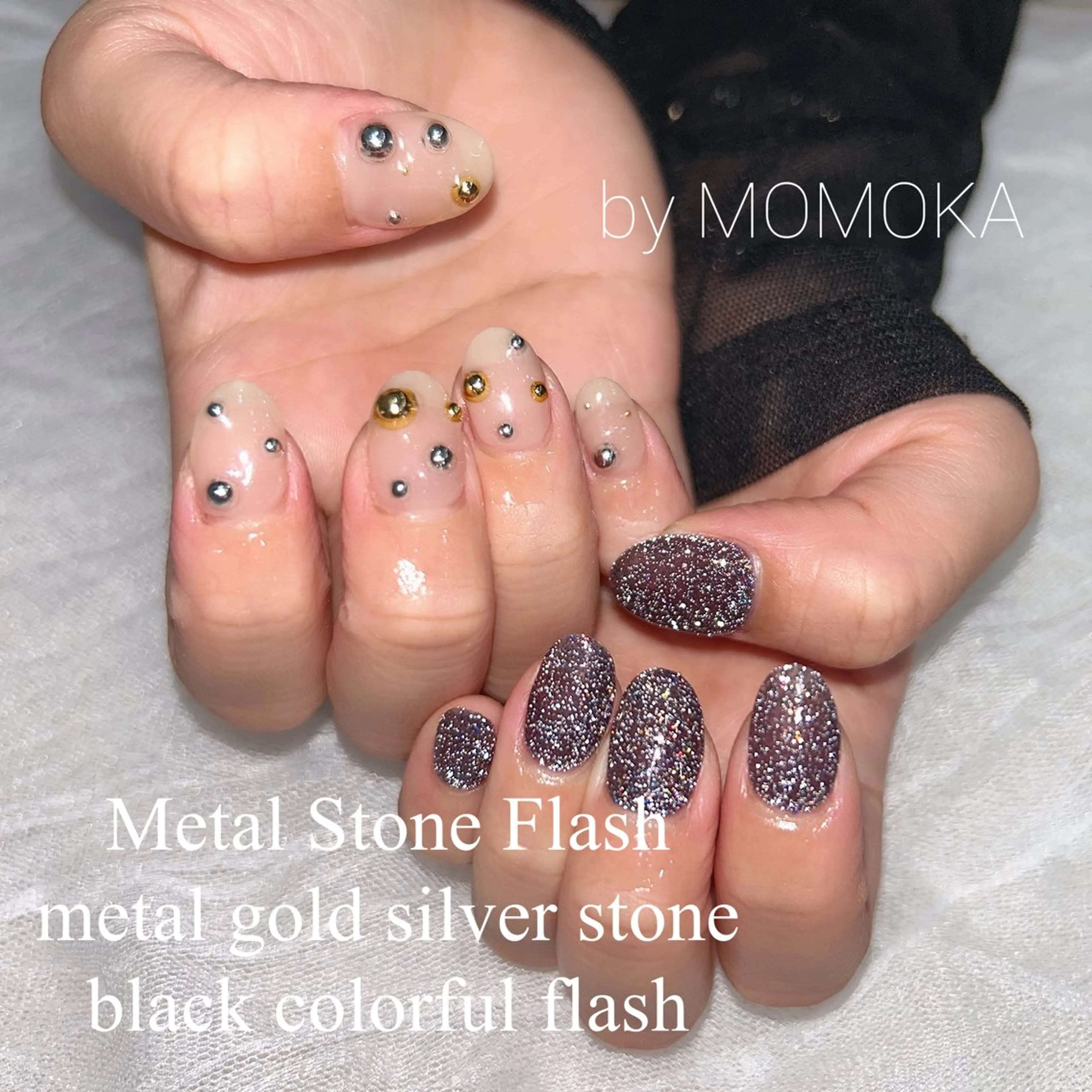 ネイル フラッシュネイル ハンドネイル momoka_nails所属・Momo nailsalonのネイルデザイン