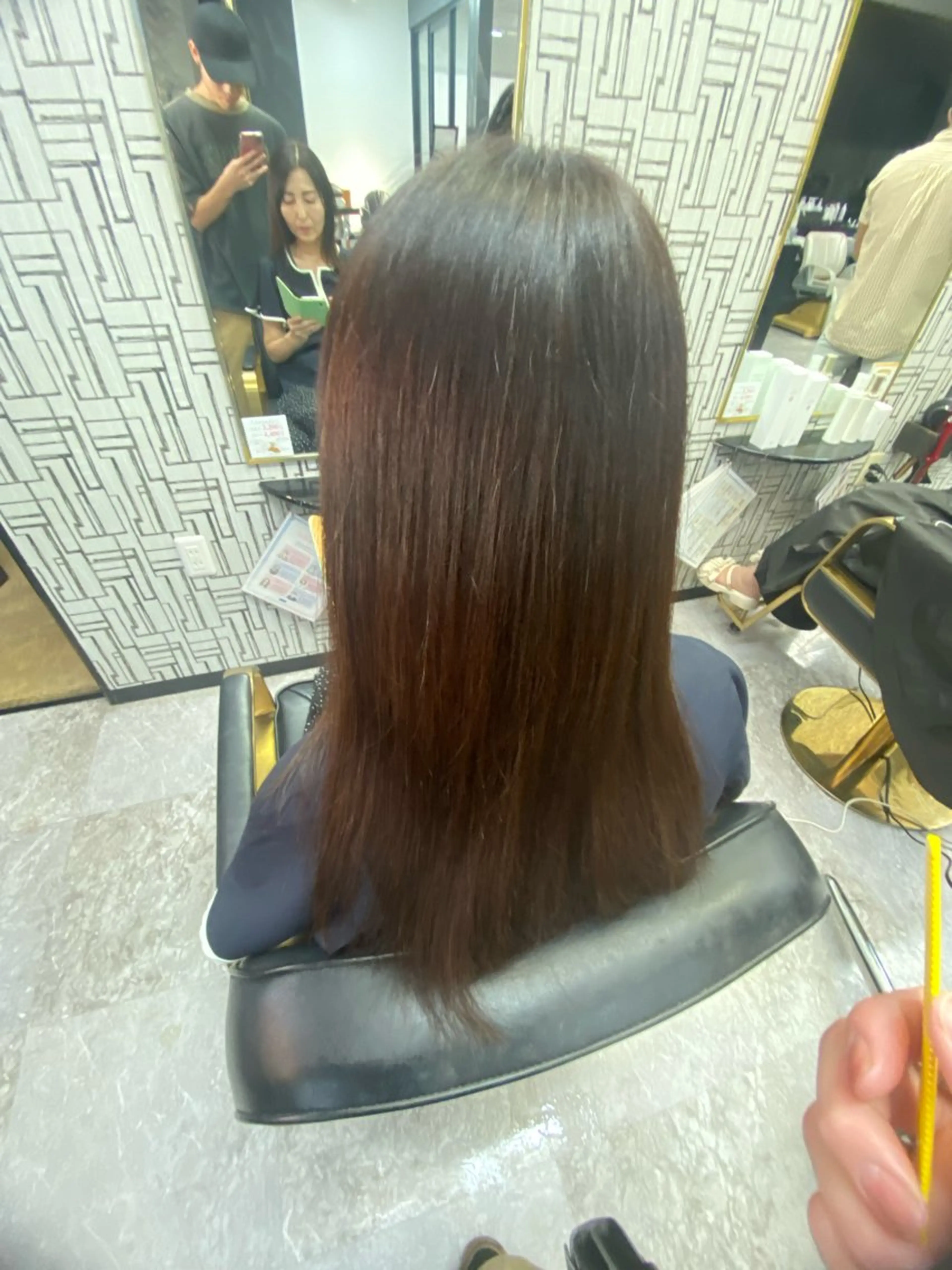 ロング 髪質改善 縮毛矯正 ヘアカラー 池田 亮雅のヘアスタイル