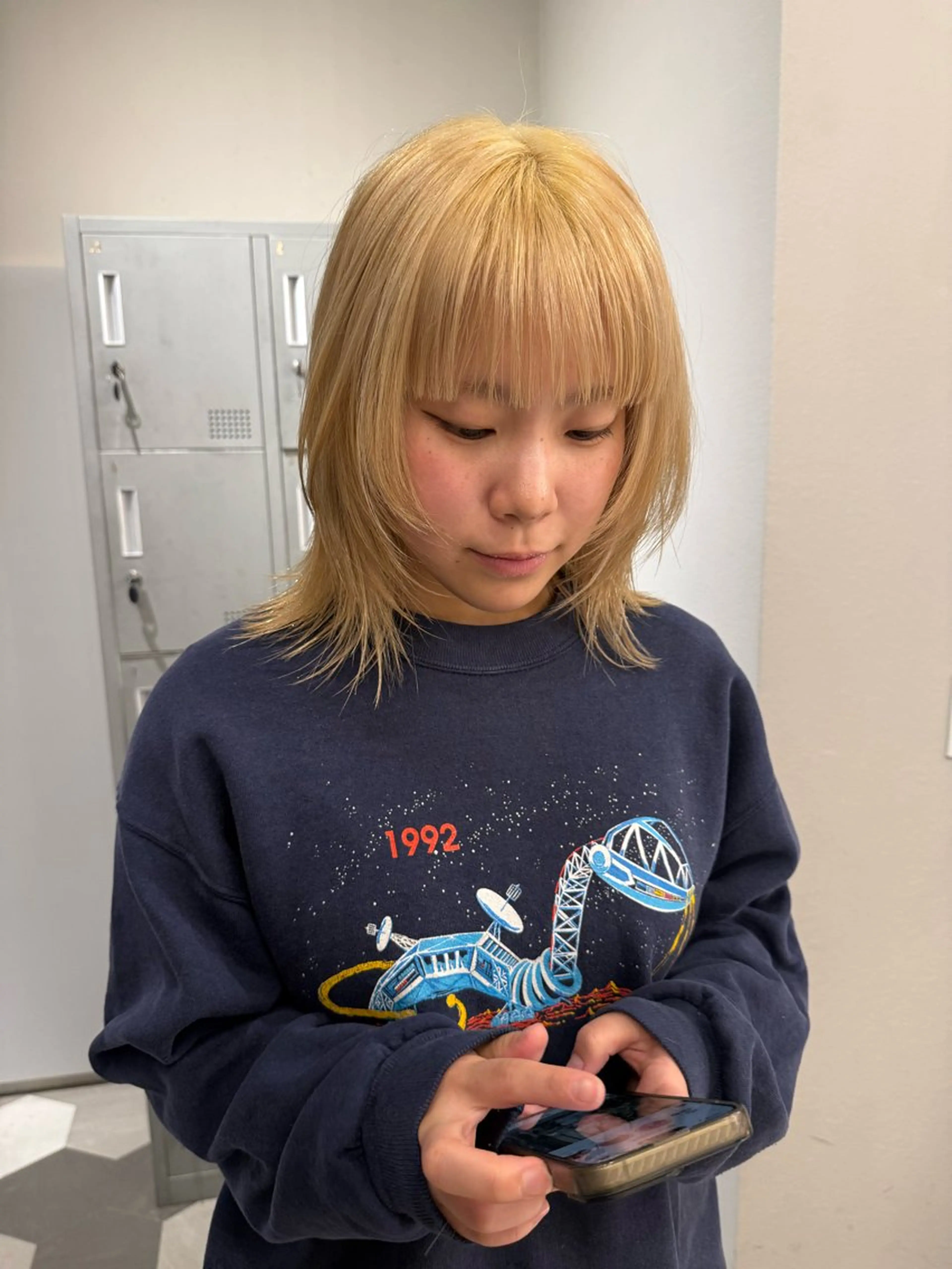 ミディアム カラー ヘアカラー ブリーチ/アレンジ 天満/chihiroのヘアスタイル