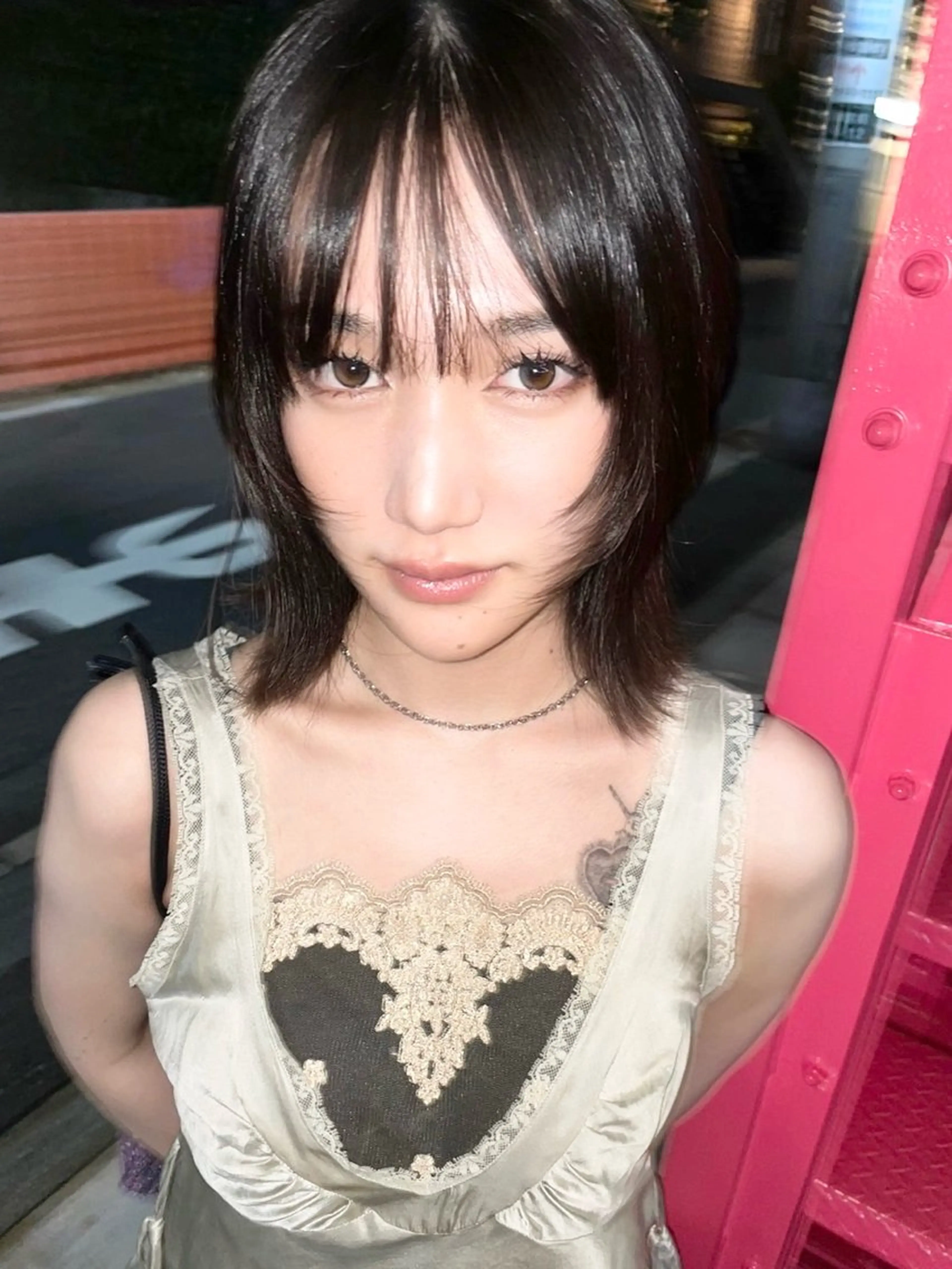 ミディアム ミディアムパーマ ボブ ハイライト 髪質改善 韓国風ヘア カット ヘアカラー トリートメント ヘアセット スパイラルパーマ 🌐hina⭐️のヘアスタイル