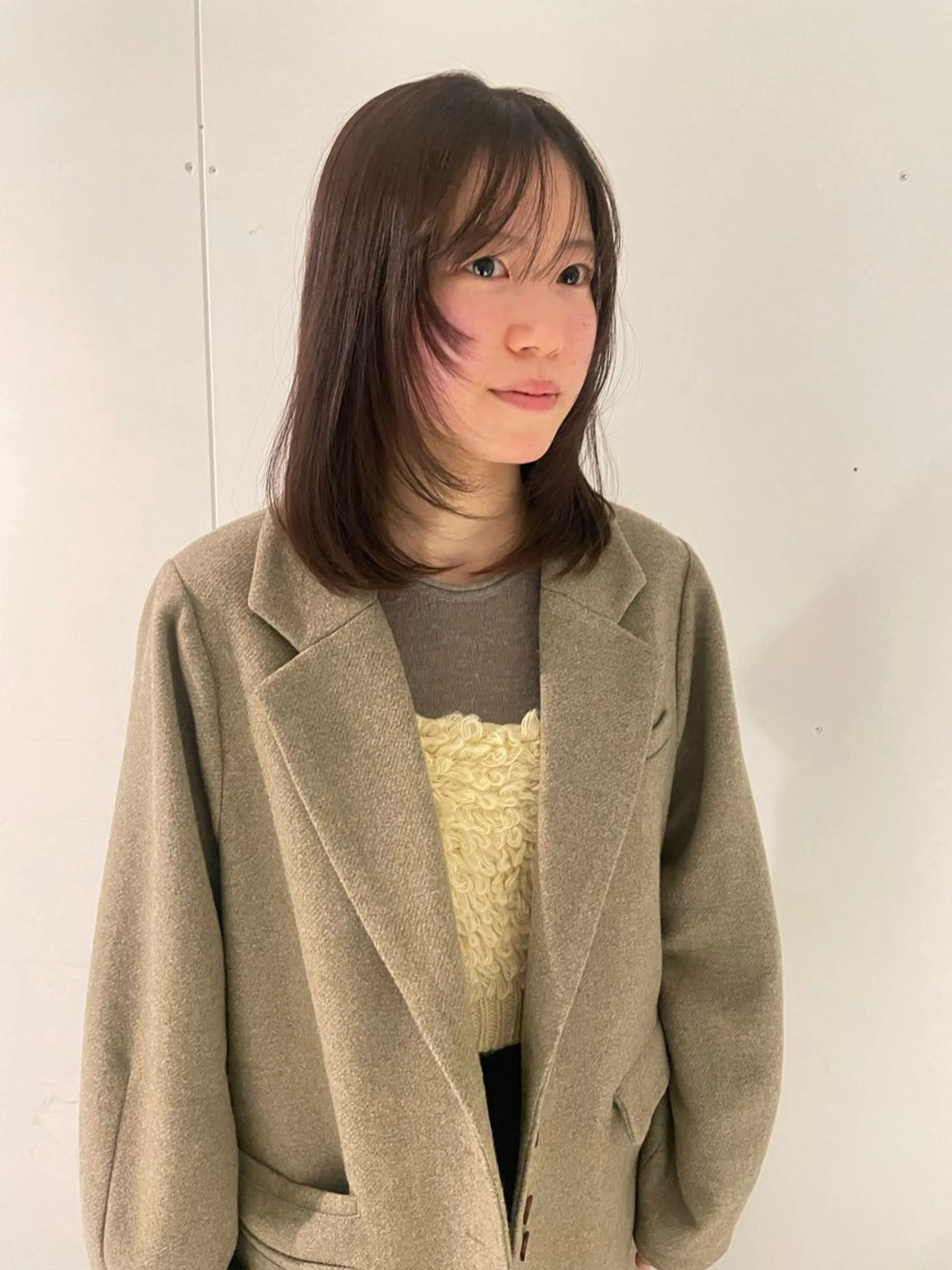 ミディアム カラー カット ヘアカラー トリートメント miyou/透明感カ ラー/髪質改善カラーのヘアスタイル