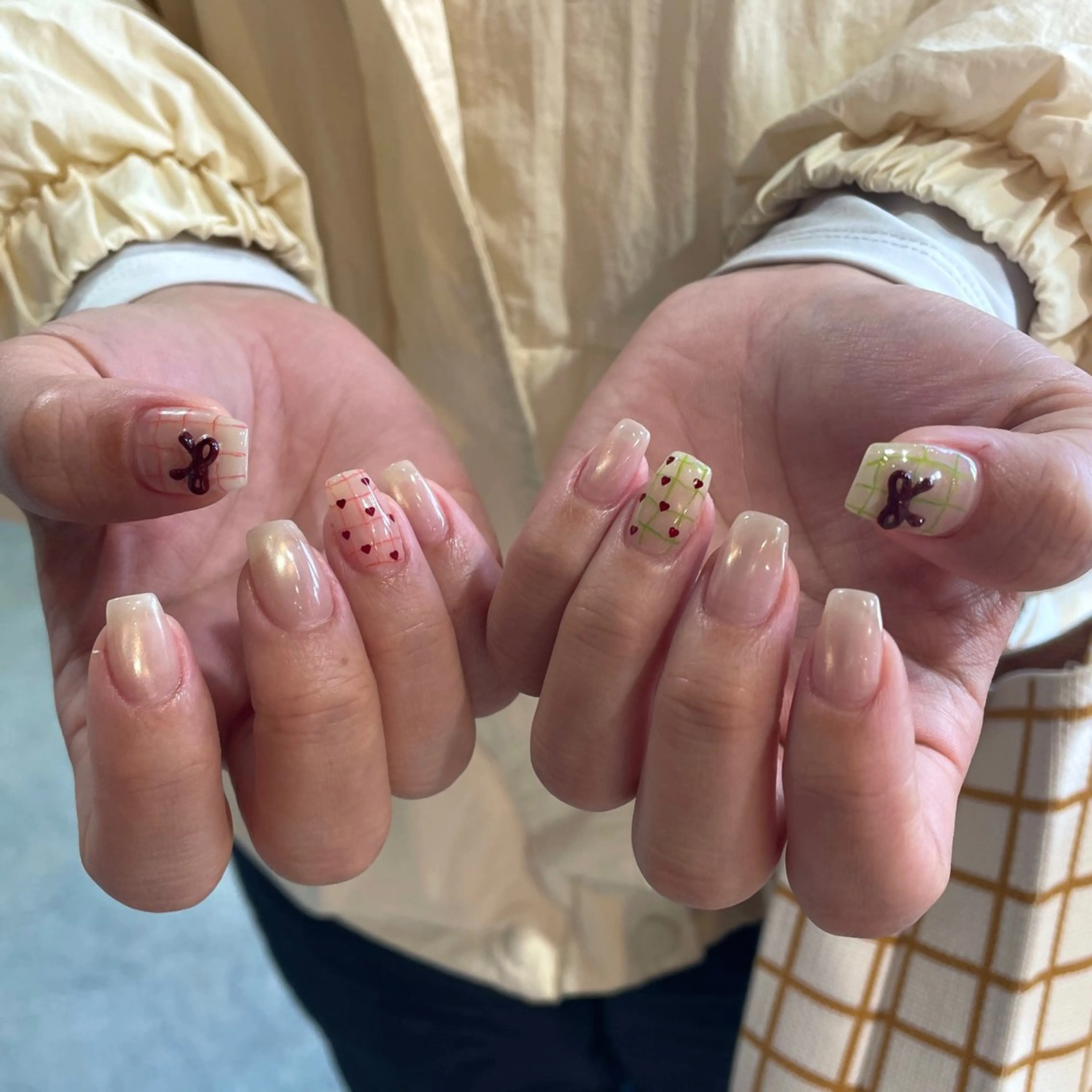 ネイル バレンタイン ハンドネイル フットネイル ennail ayaのネイルデザイン