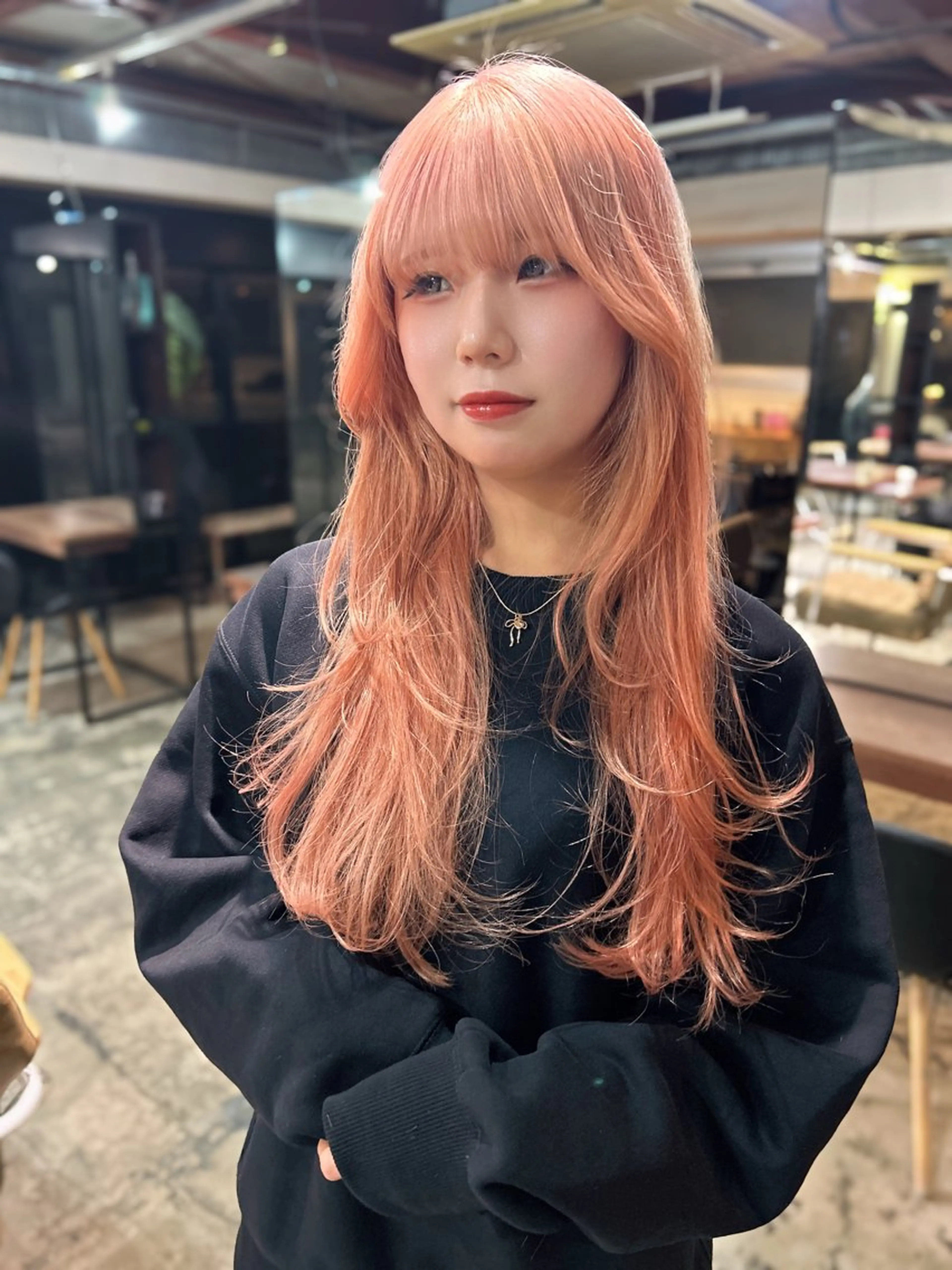 ロング カラー カット ヘアカラー トリートメント ダブルカラー/ 艶髪/SHISEIのヘアスタイル