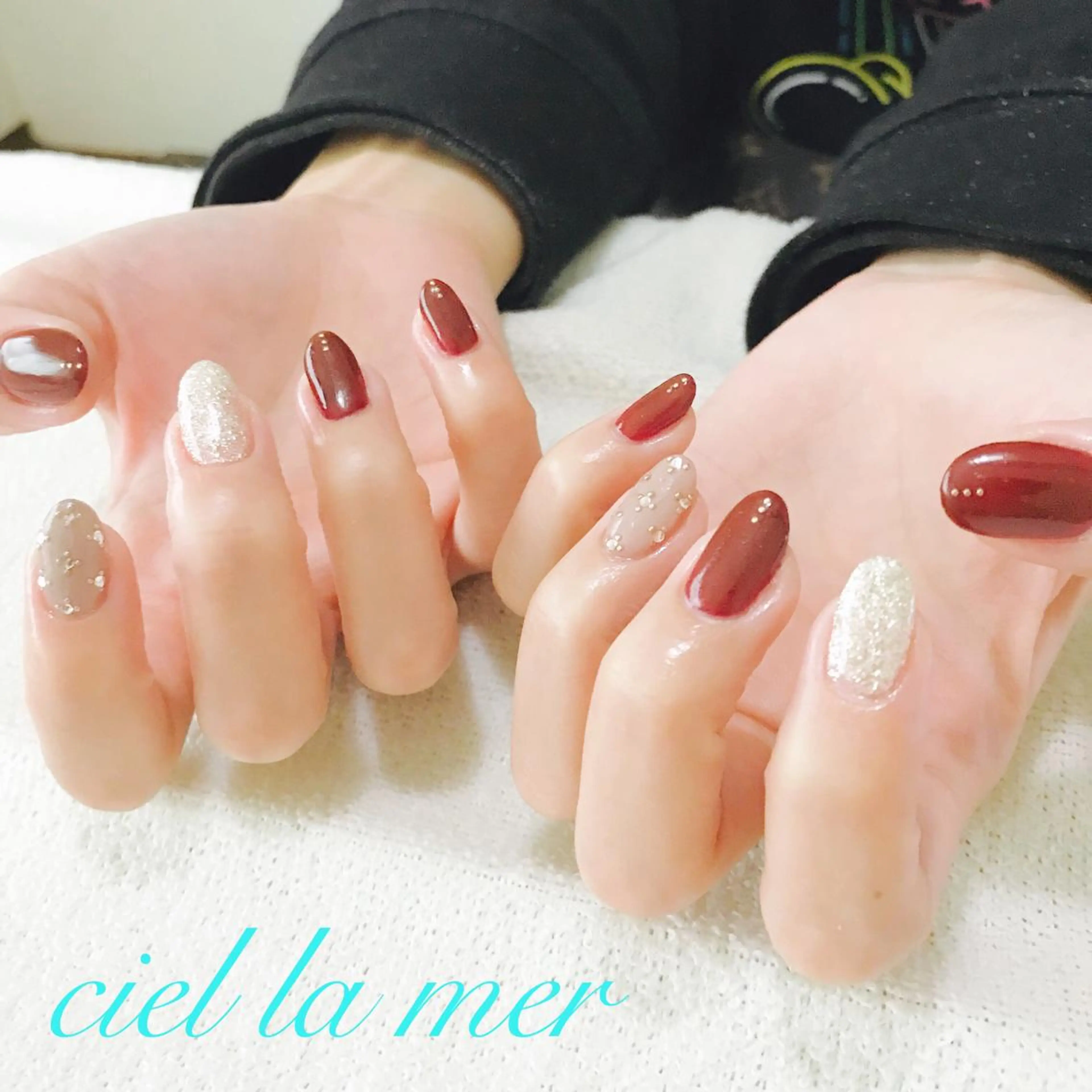 ネイル ハンドネイル フットネイル ciel la merのネイルデザイン