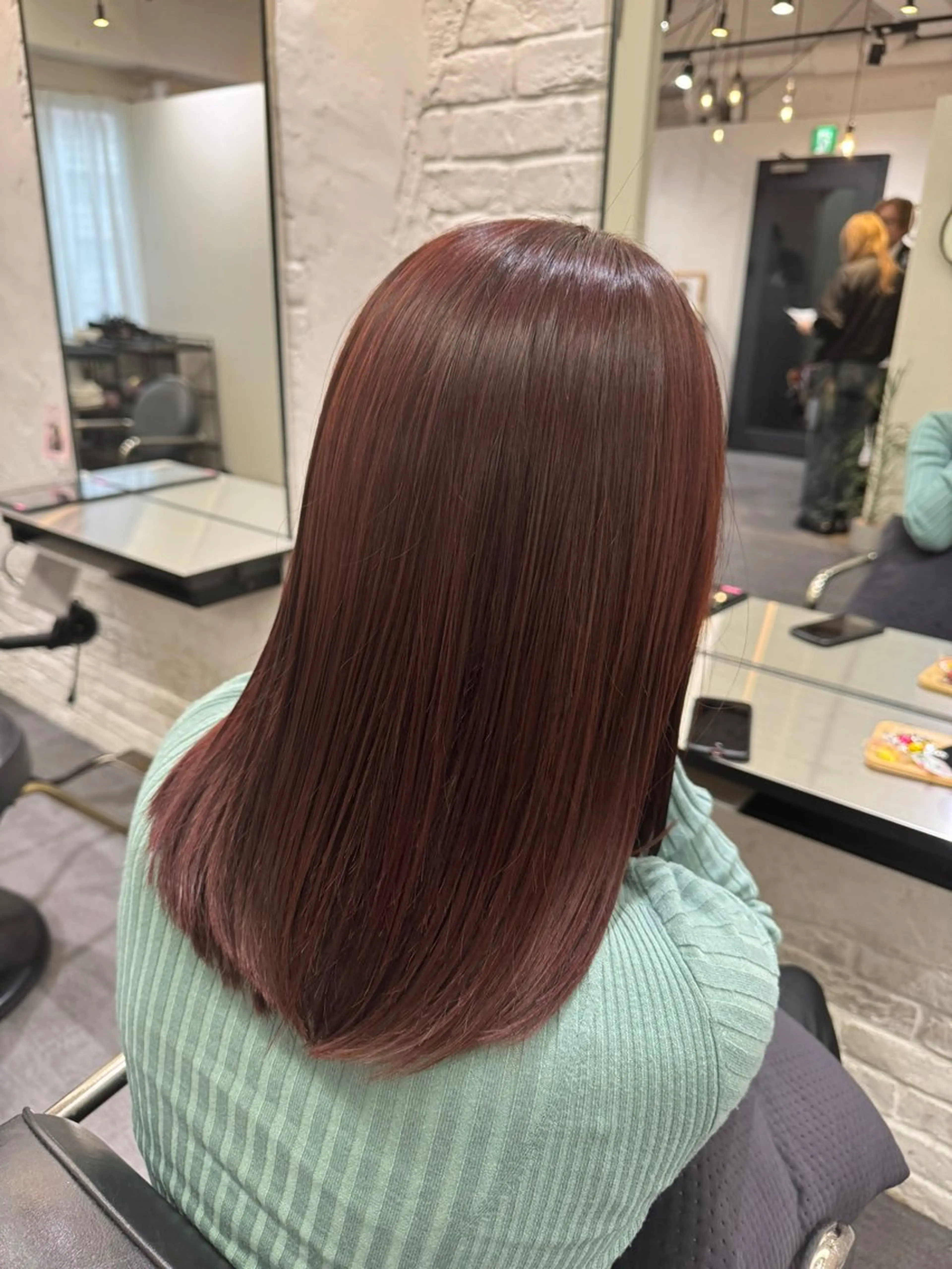 セミロング カラー 赤み無し柔らかカラー 【梅田】madokaのヘアスタイル