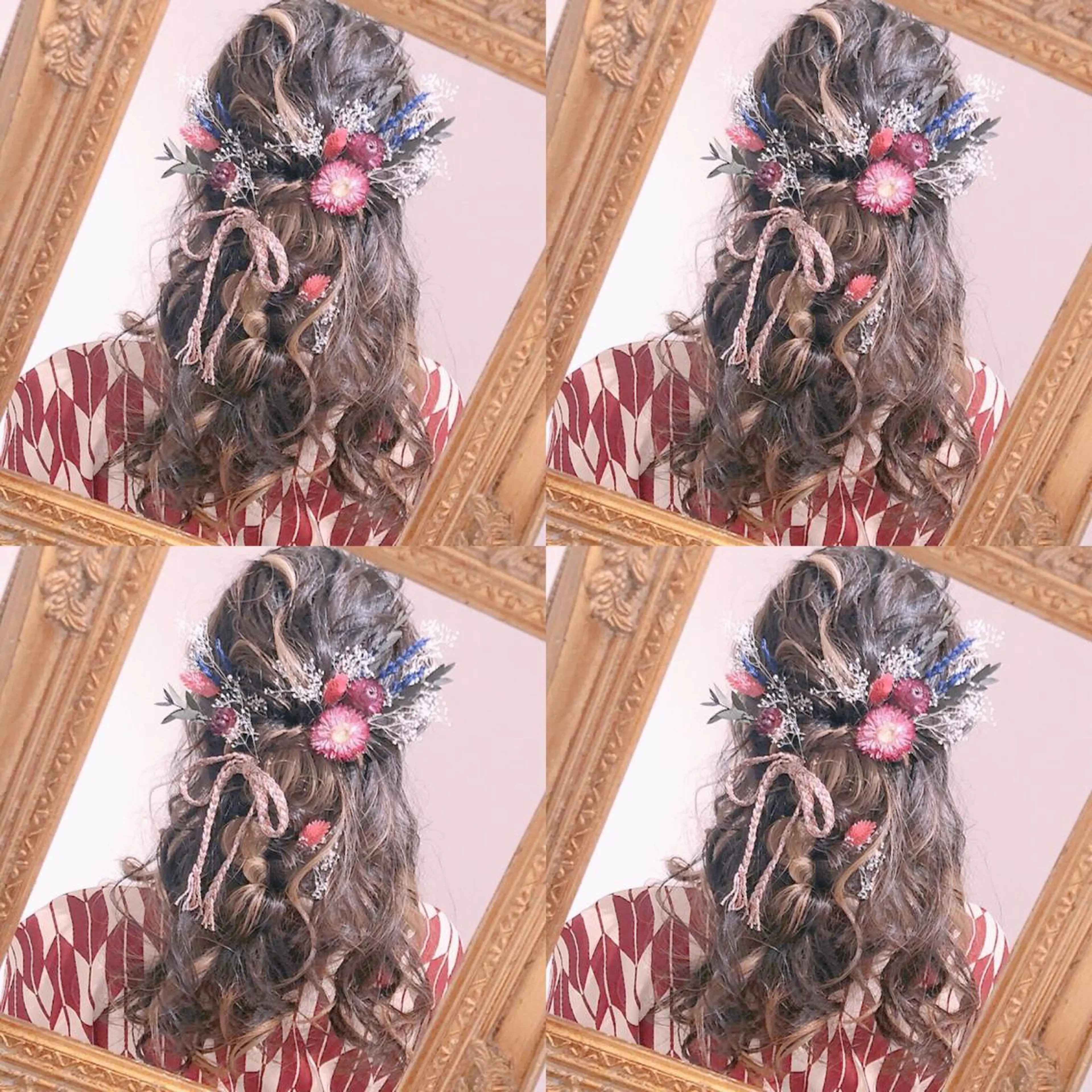 セミロング ヘアアレンジ ハーフアップ ヘアセット 🌷MAYU 🌷のヘアスタイル