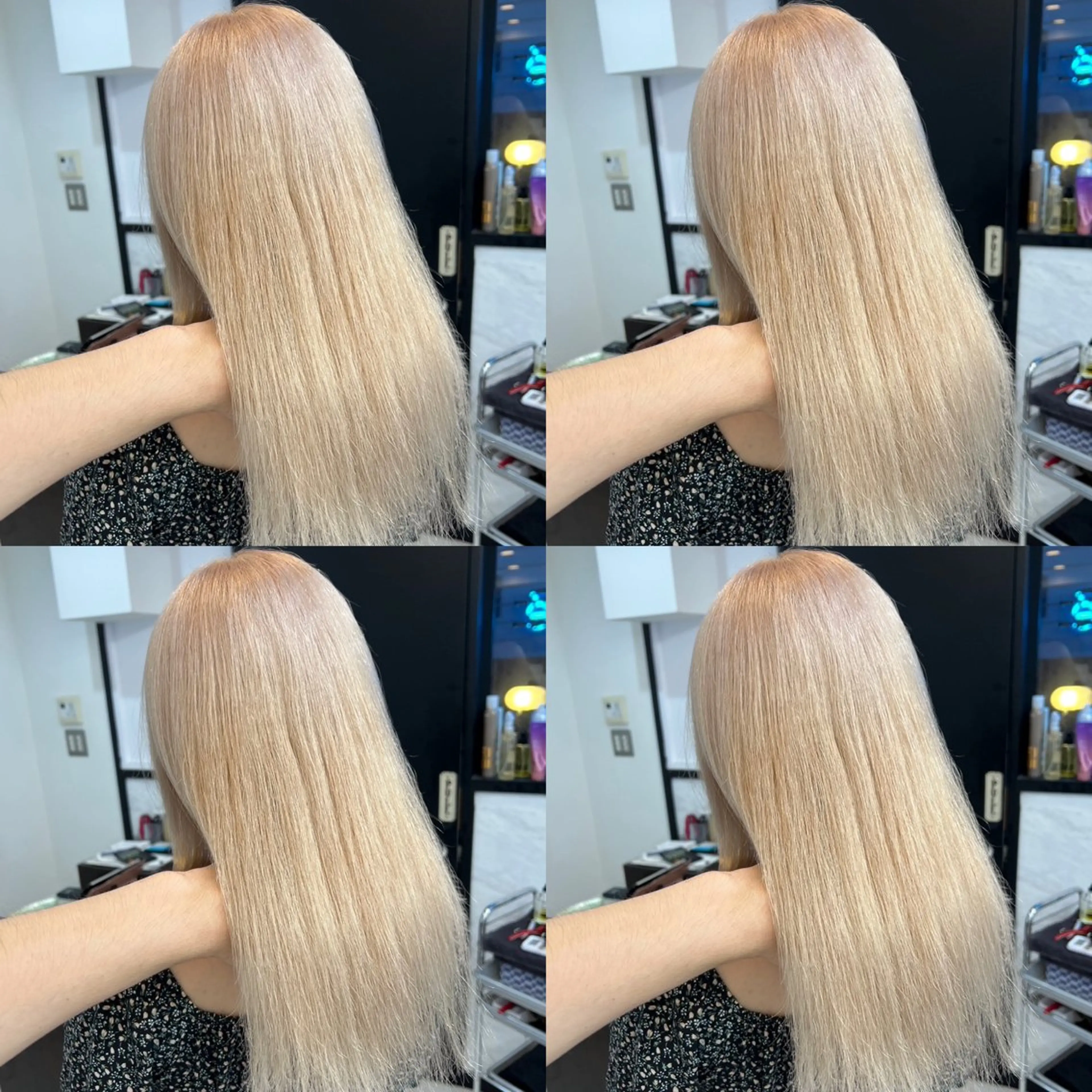 ミディアム カラー ベージュカラー ホワイトベージュ カット ヘアカラー トリートメント ✨縮毛矯正✖︎顔周り レイヤー✨ナカムラのヘアスタイル