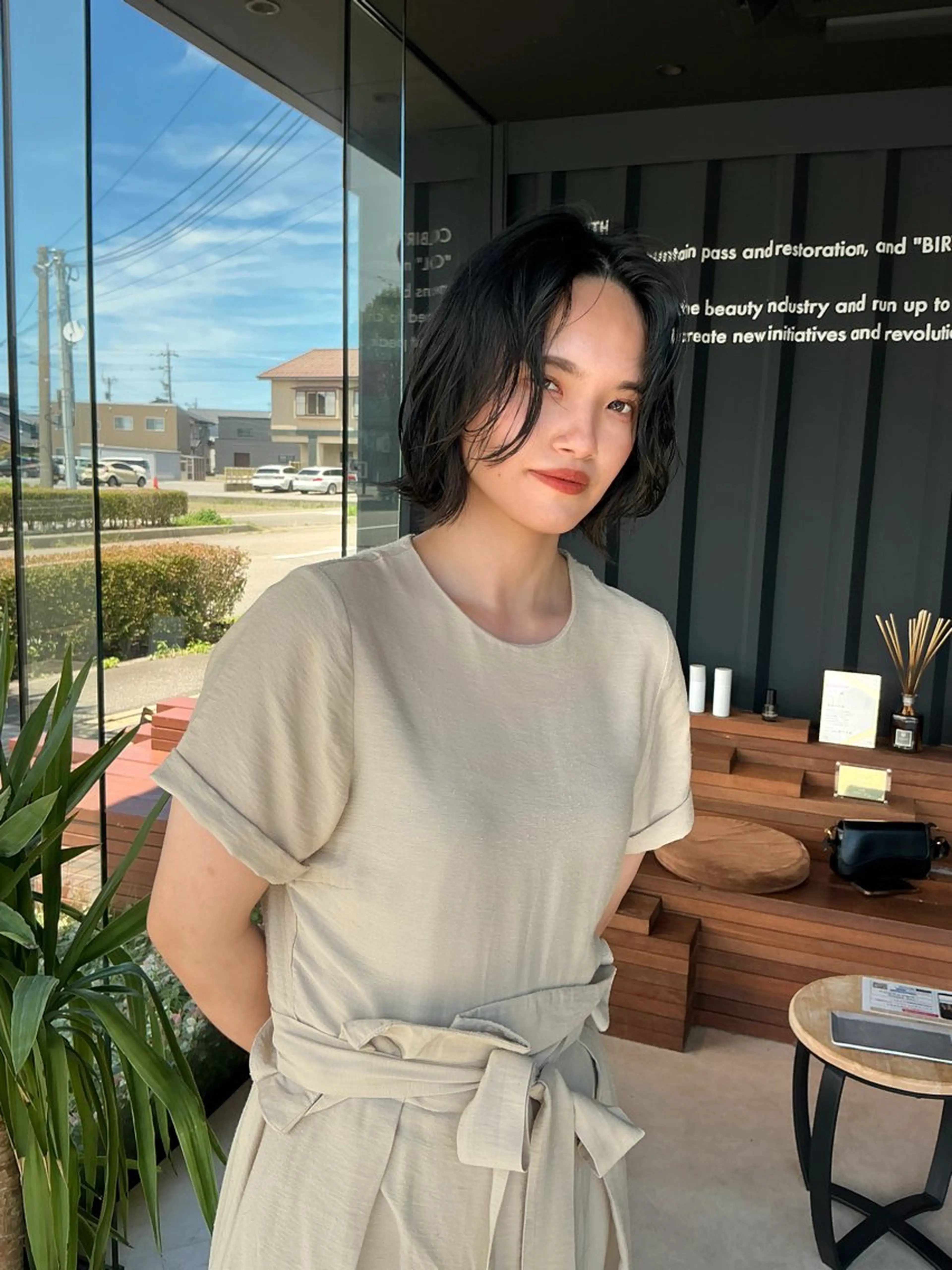 ミディアム パーマ カット パーマ yui 野々市市のヘアスタイル