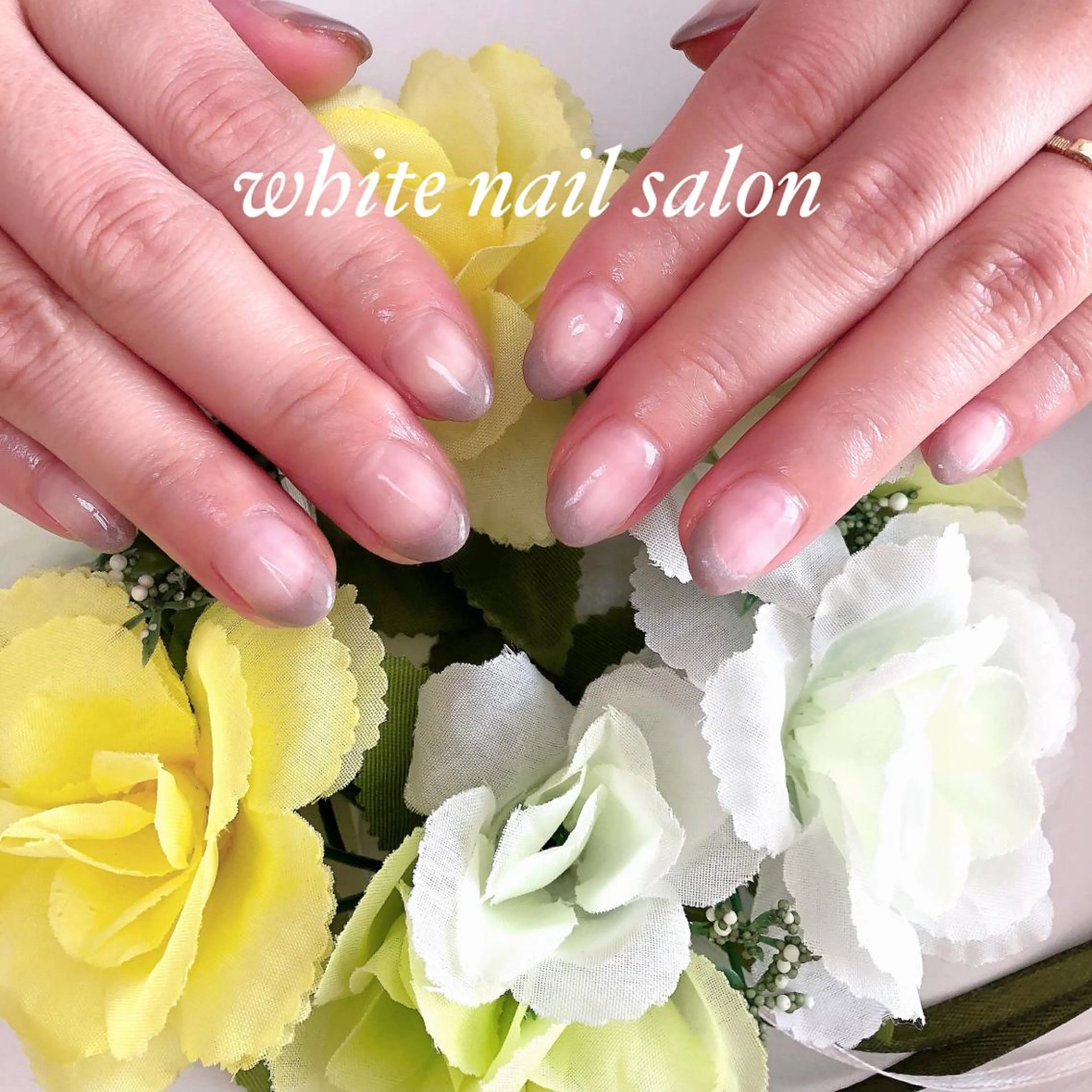 ネイル フットネイル フレンチネイル ジェルネイル ハードジェル オフィスネイル white nail salonのネイルデザイン