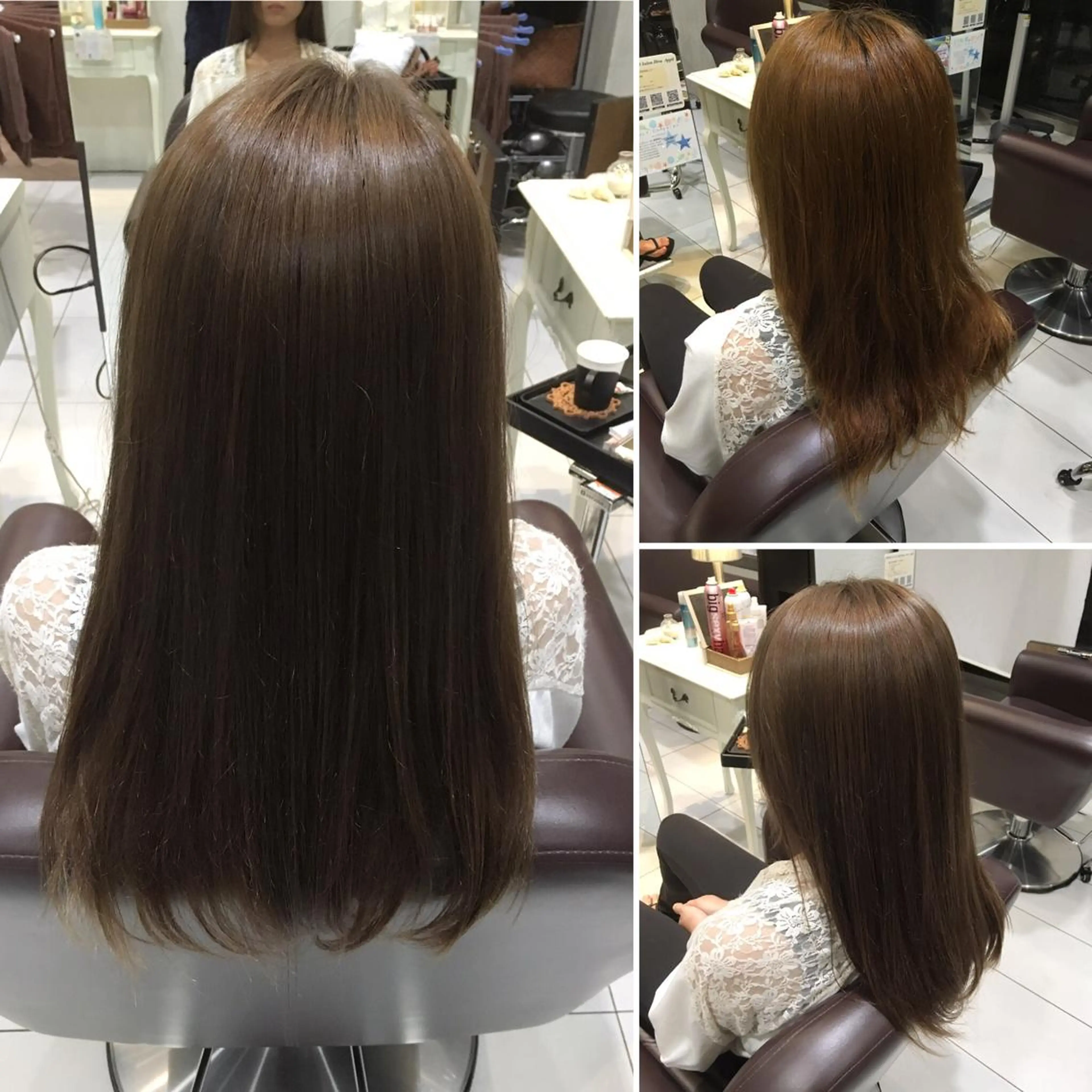 ロング カラー アッシュ ベージュカラー オレンジ 髪質改善/ 艶髪カラー/益田直幸のヘアスタイル