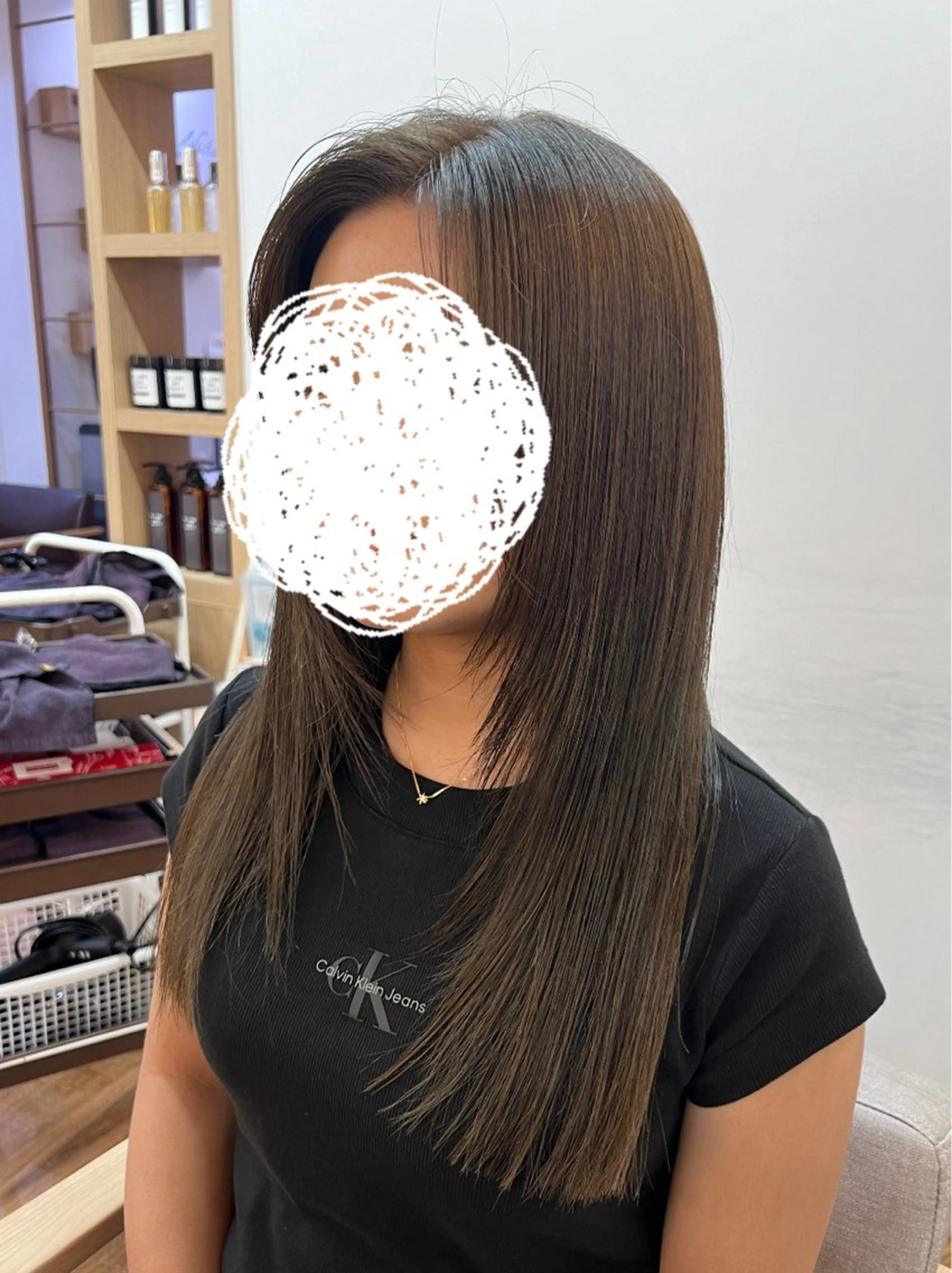 ロング カラー ベージュカラー レイヤーカット ✂︎HITOMI✂︎ 副店長のヘアスタイル