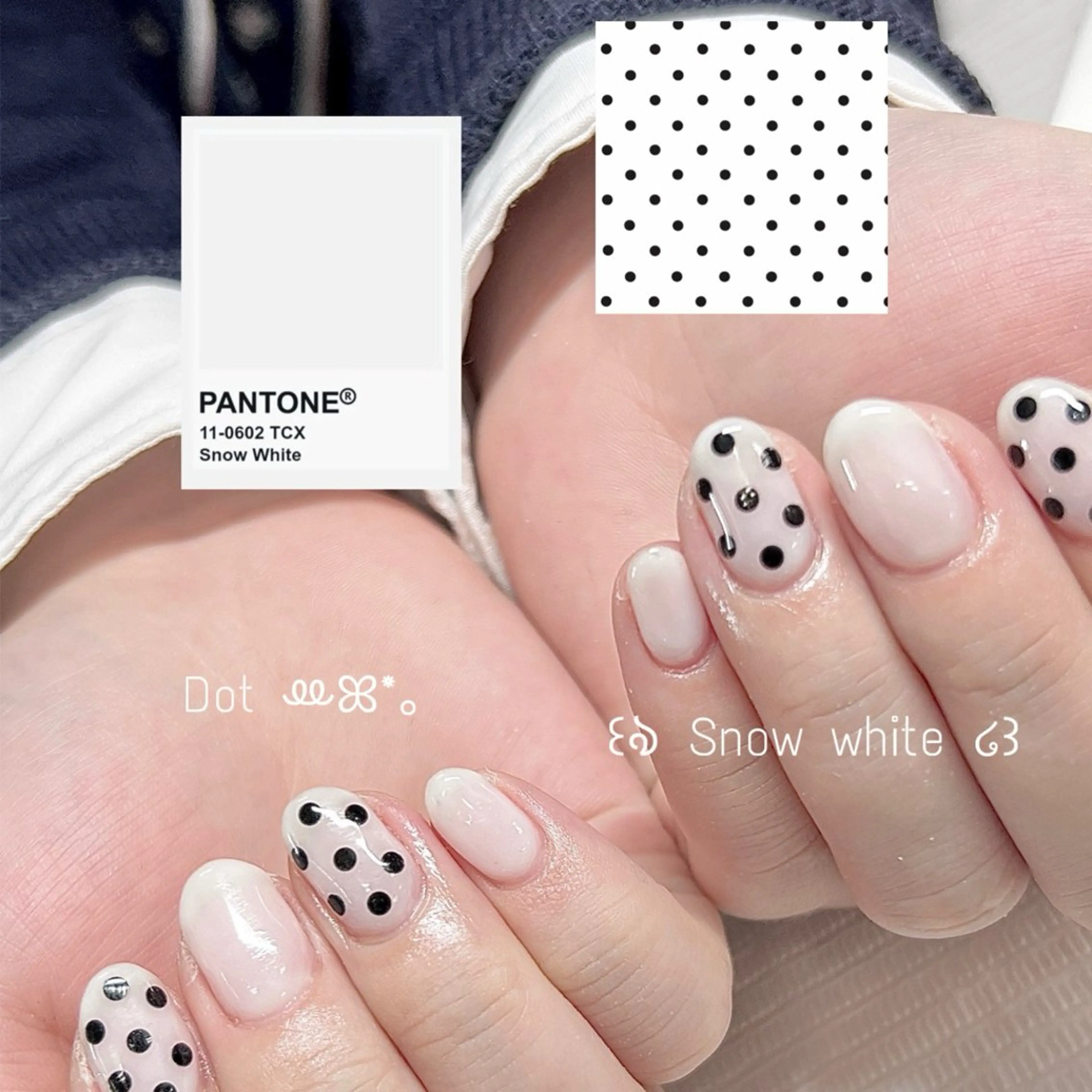 ネイル ドット ホワイト TRU 💙 ゆきなのネイルデザイン