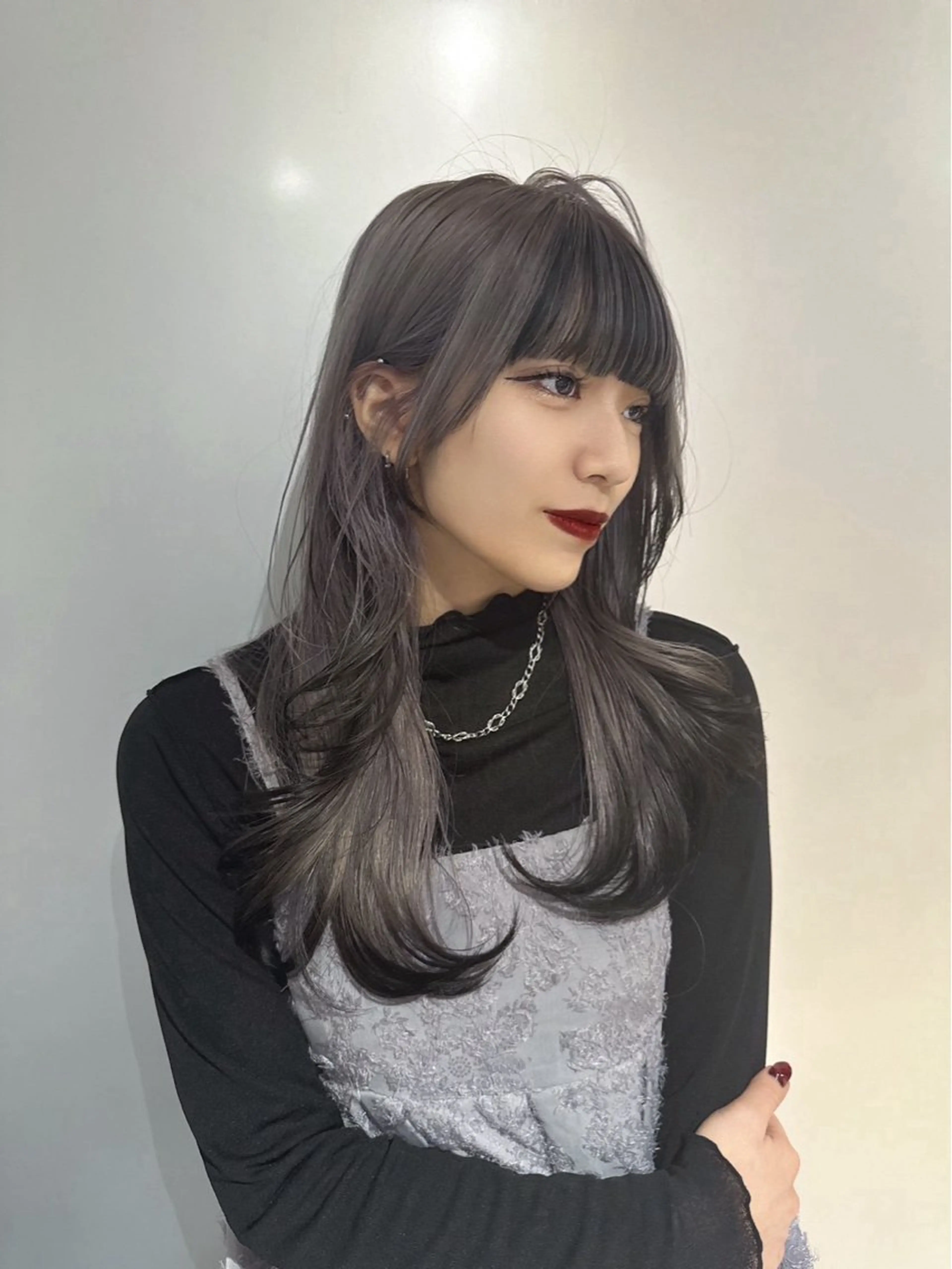 ロング カラー エクステ 艶髪×透明感カラー りなのヘアスタイル