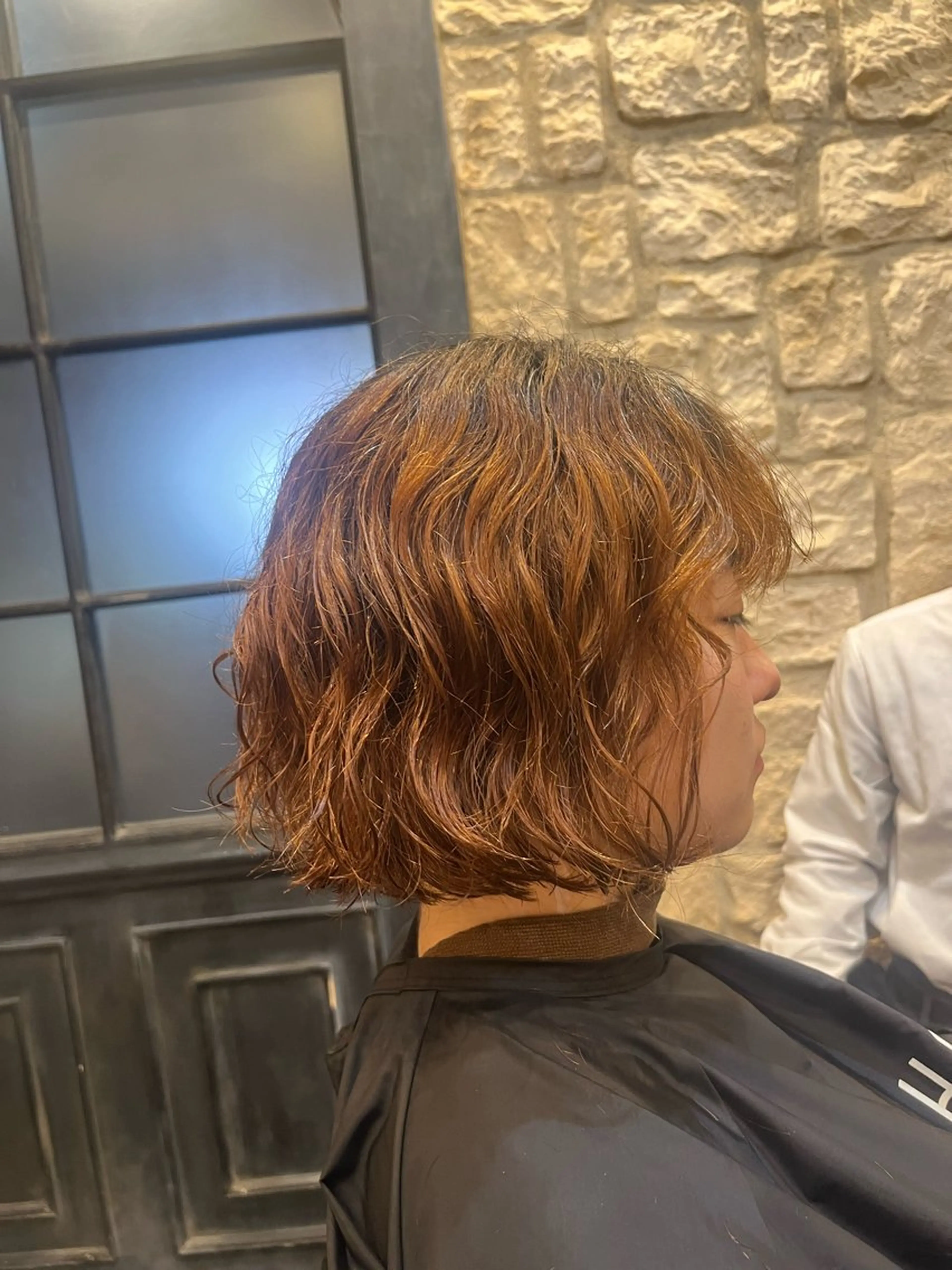 ミディアム ミディアムパーマ ボブ パーマ 大城 統也のヘアスタイル