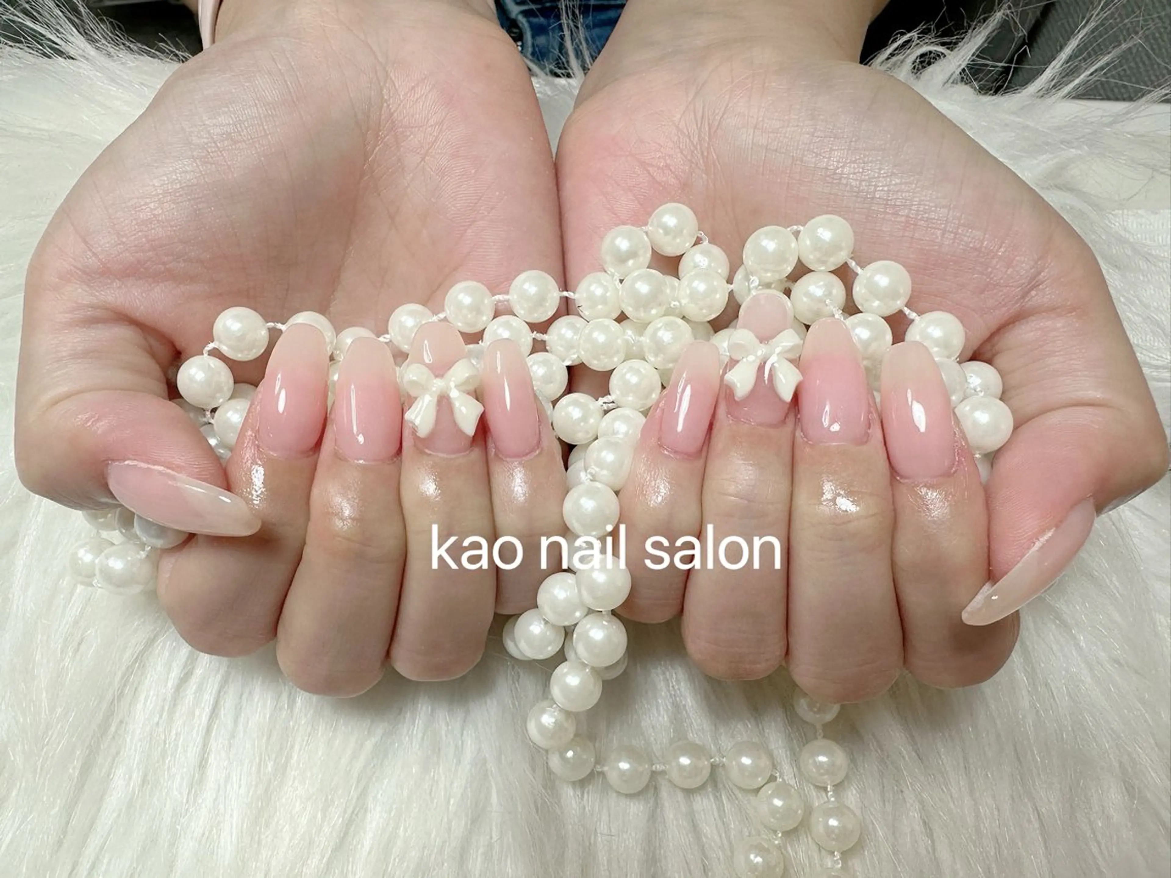 ネイル チークネイル 長さ出し フレンチネイル ジェルネイル ガラスフレンチ ハンドネイル kao nail マグネット/長さだしのネイルデザイン
