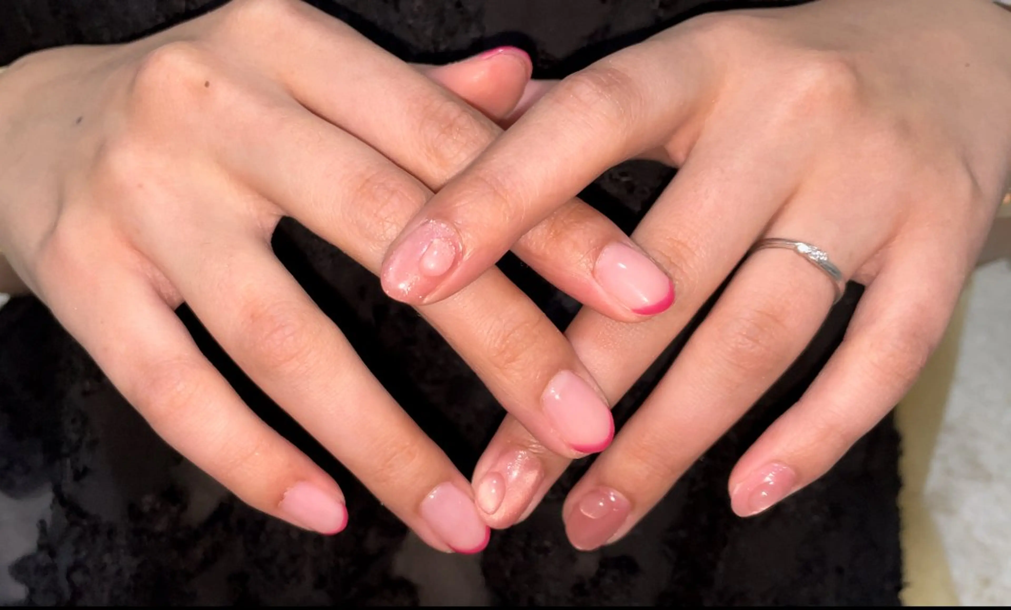 ネイル フレンチネイル マグネットネイル ハンドネイル Nail Salon Pure のぞみのネイルデザイン