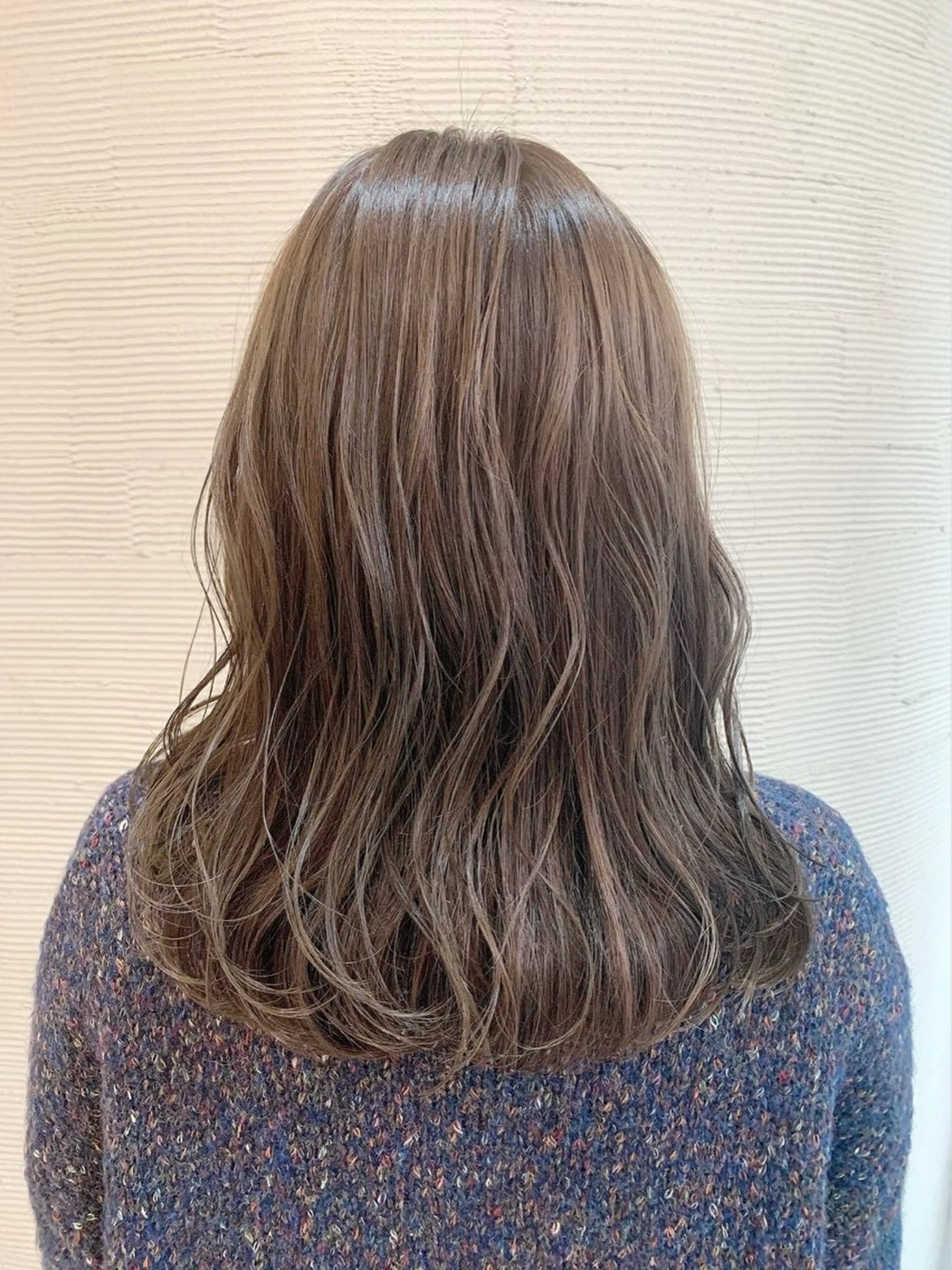 セミロング くびれヘア 髪質改善 韓国風ヘア レイヤーカット 似合わせカット ヘアカラー 岡山駅/髪質改善 透明感カラー🐼のヘアスタイル