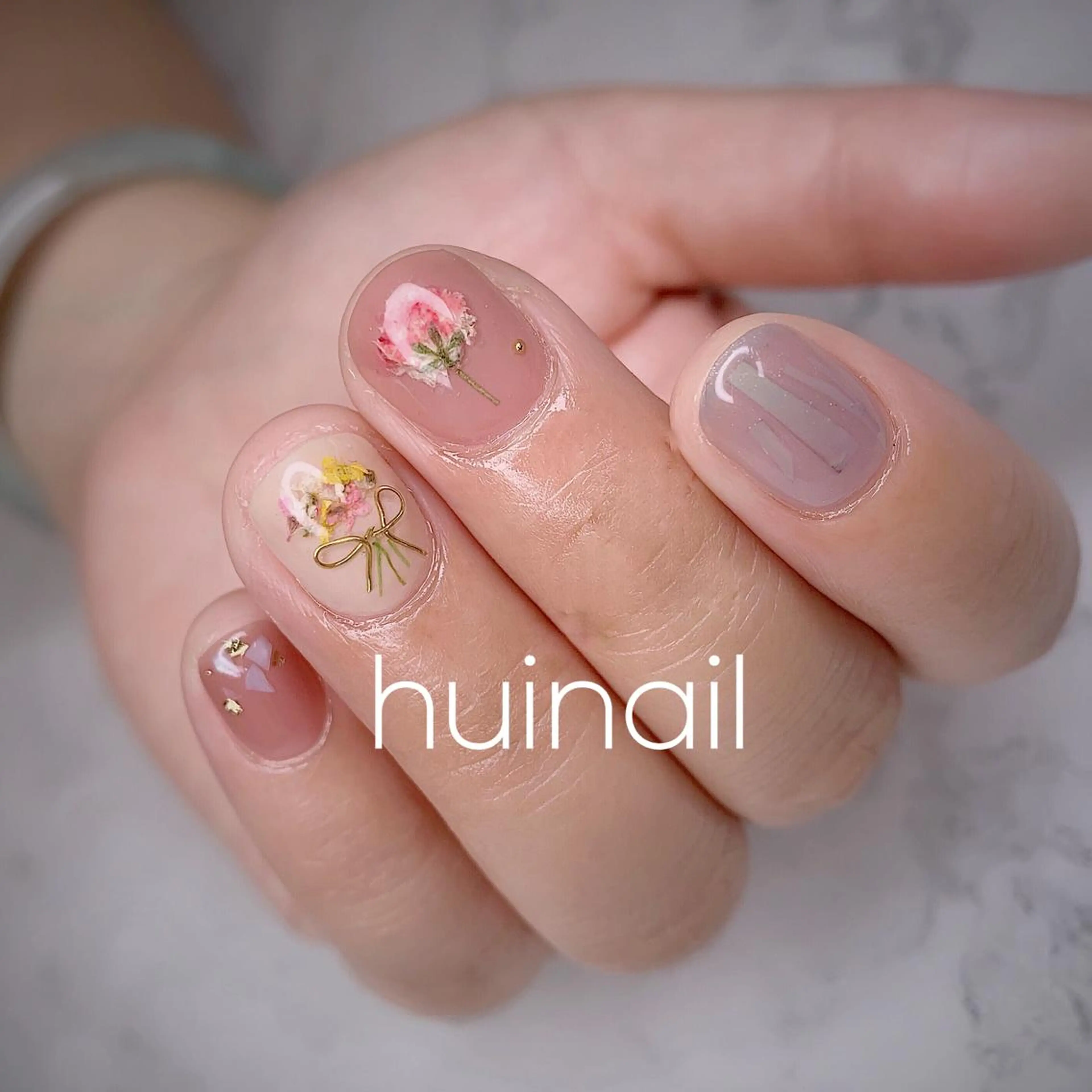 ショート めぐみのネイルサロン スタッフ練習のネイルデザイン