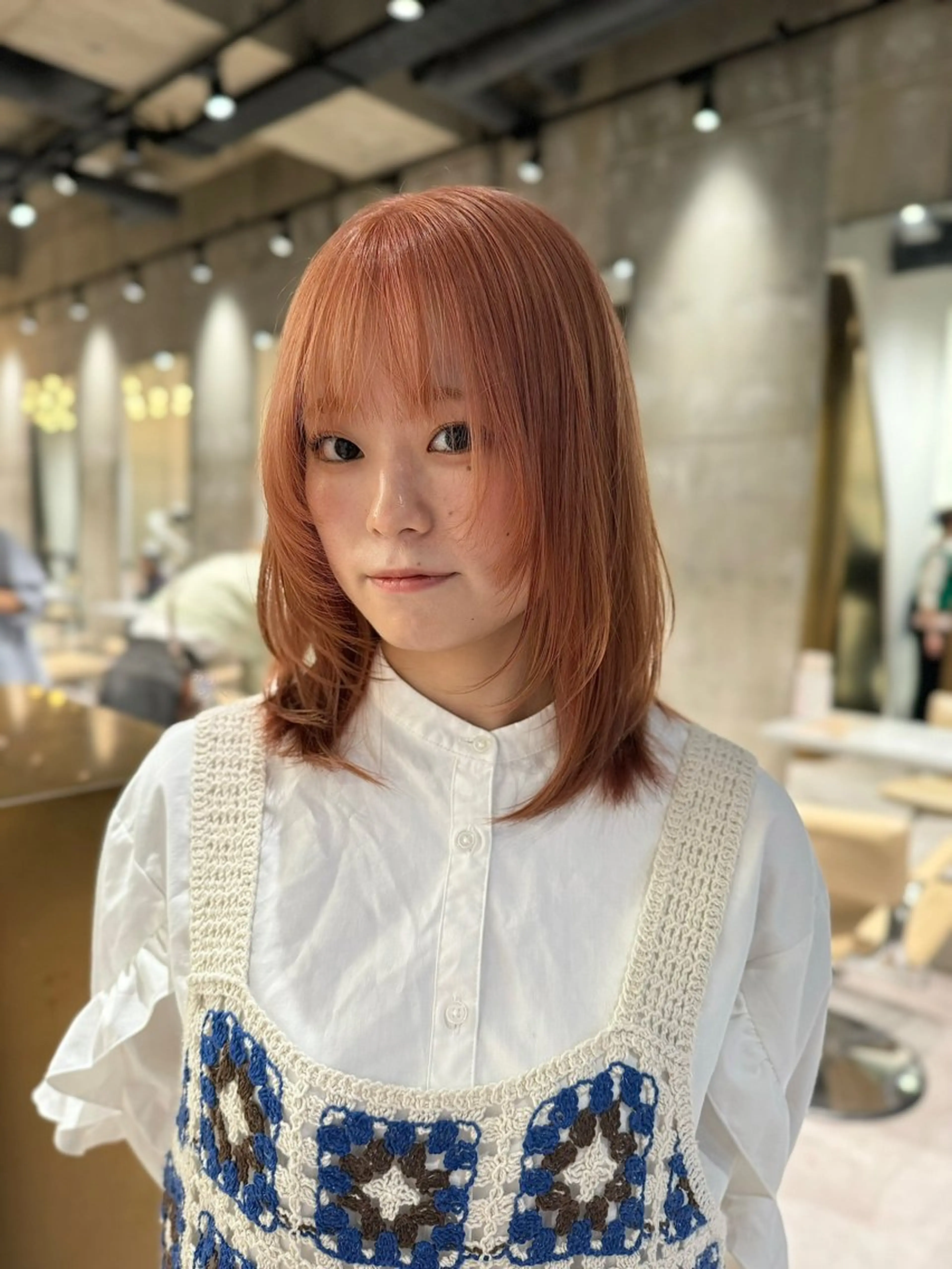 ミディアム カラー カット ヘアカラー トリートメント ☀️海外レイヤー 🇺🇸/ヒナコのヘアスタイル