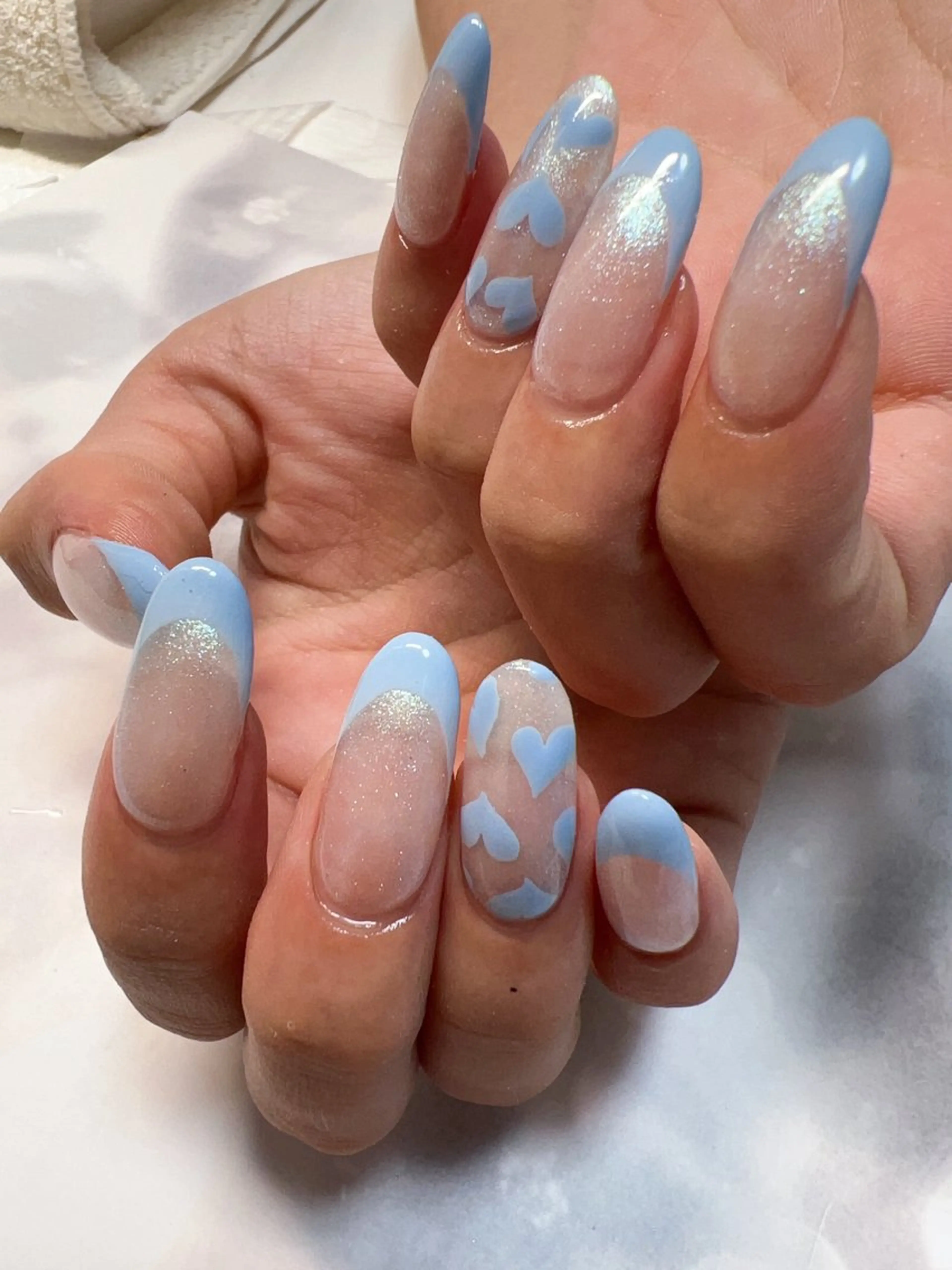 ネイル フレンチネイル ハート coco nailのネイルデザイン