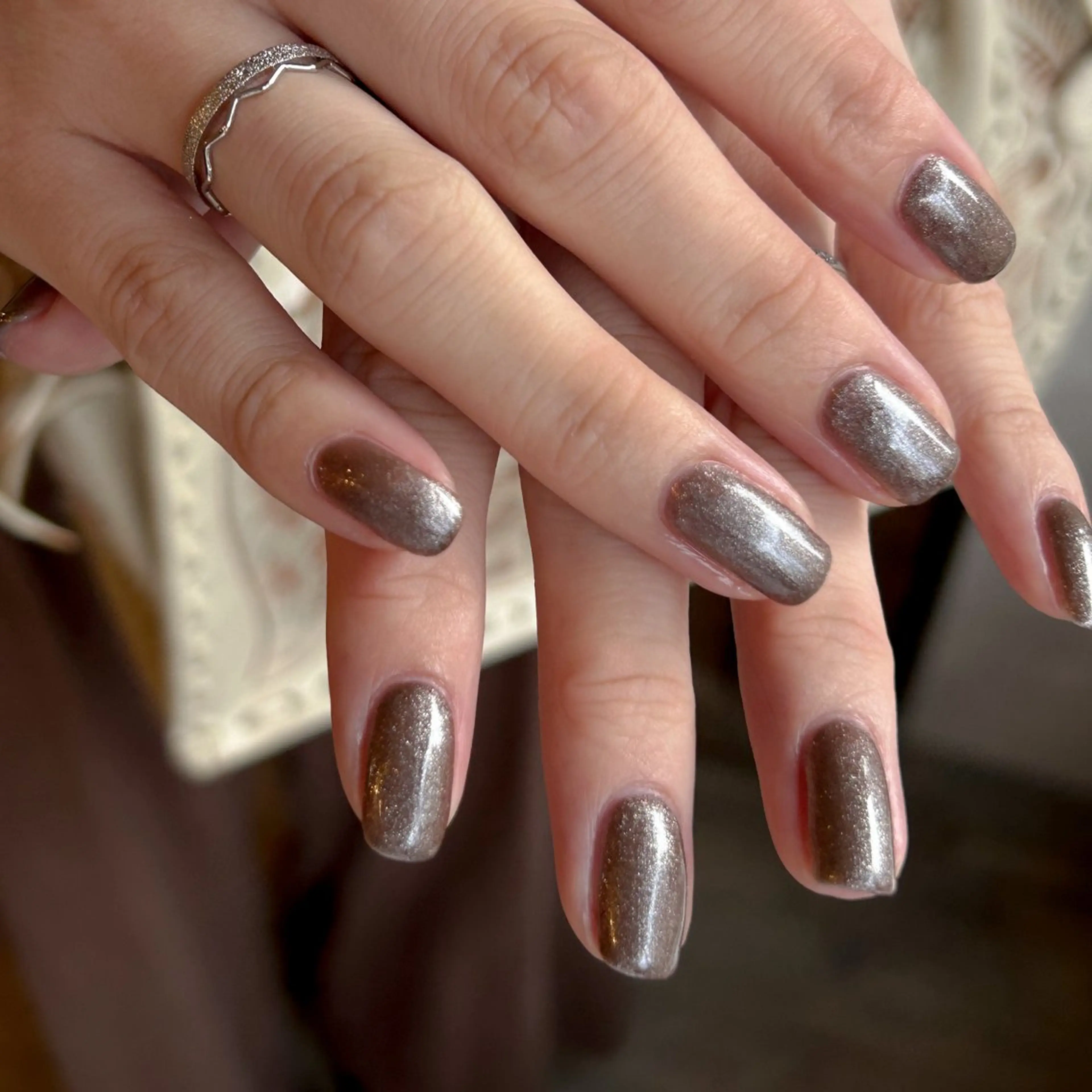 ネイル ラメ(グリッター) ワンカラーネイル シンプルネイル 金木犀ネイルサロン 吉田のネイルデザイン