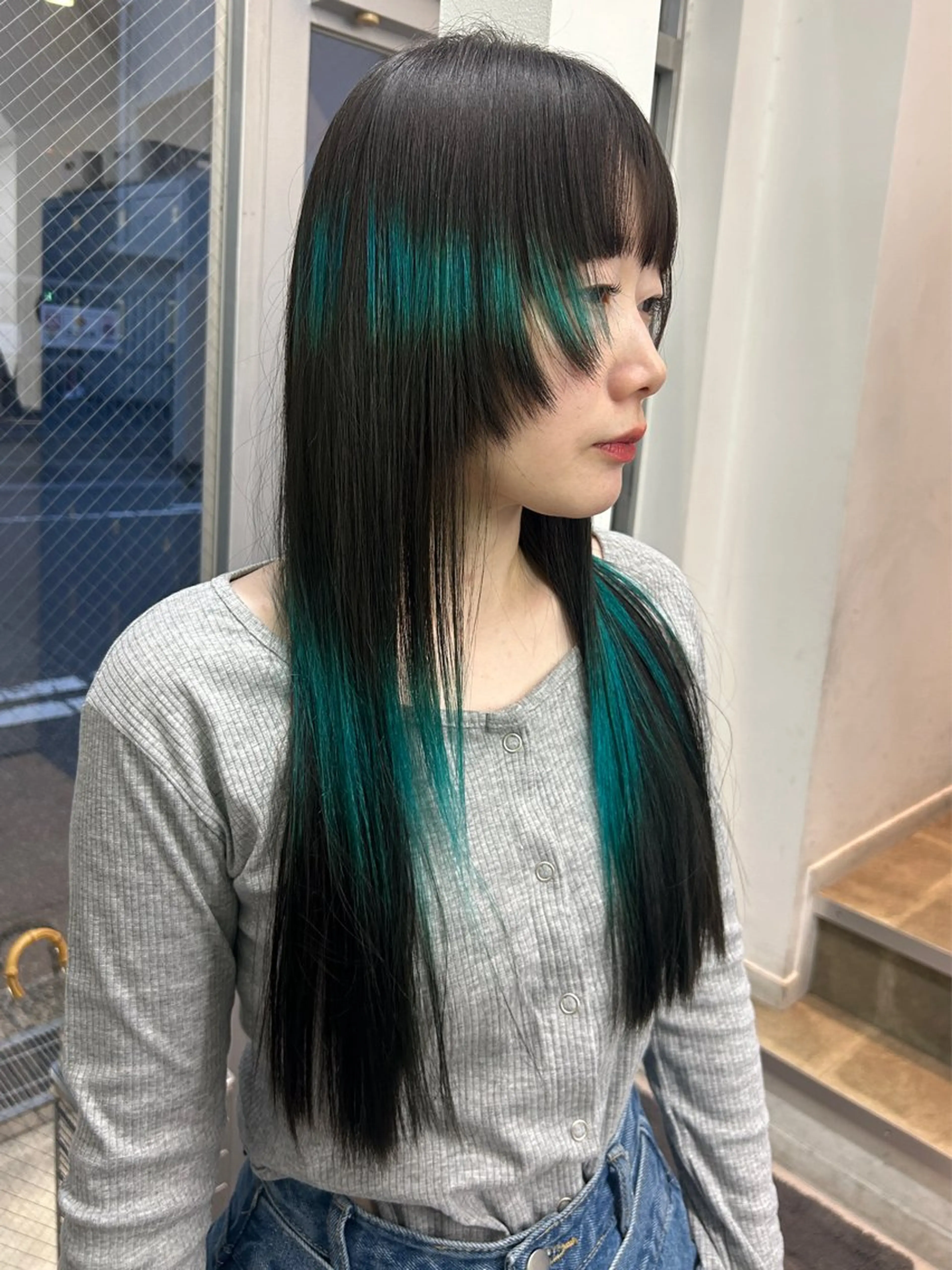 ロング カラー ブリーチ カット ヘアカラー 中津 /kipi アカネのヘアスタイル