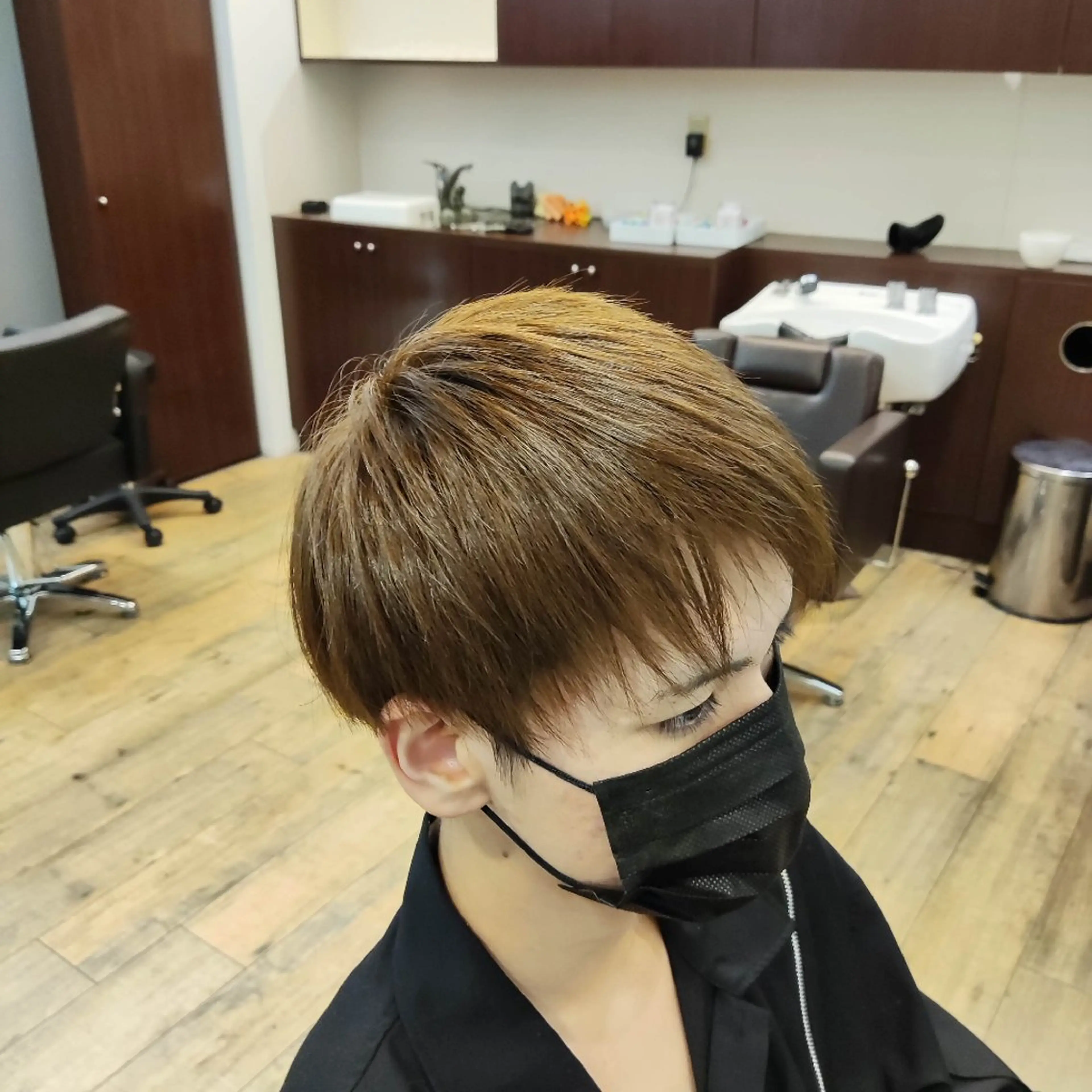 メンズ カラー ブラウンカラー 廣多 克哉のヘアスタイル