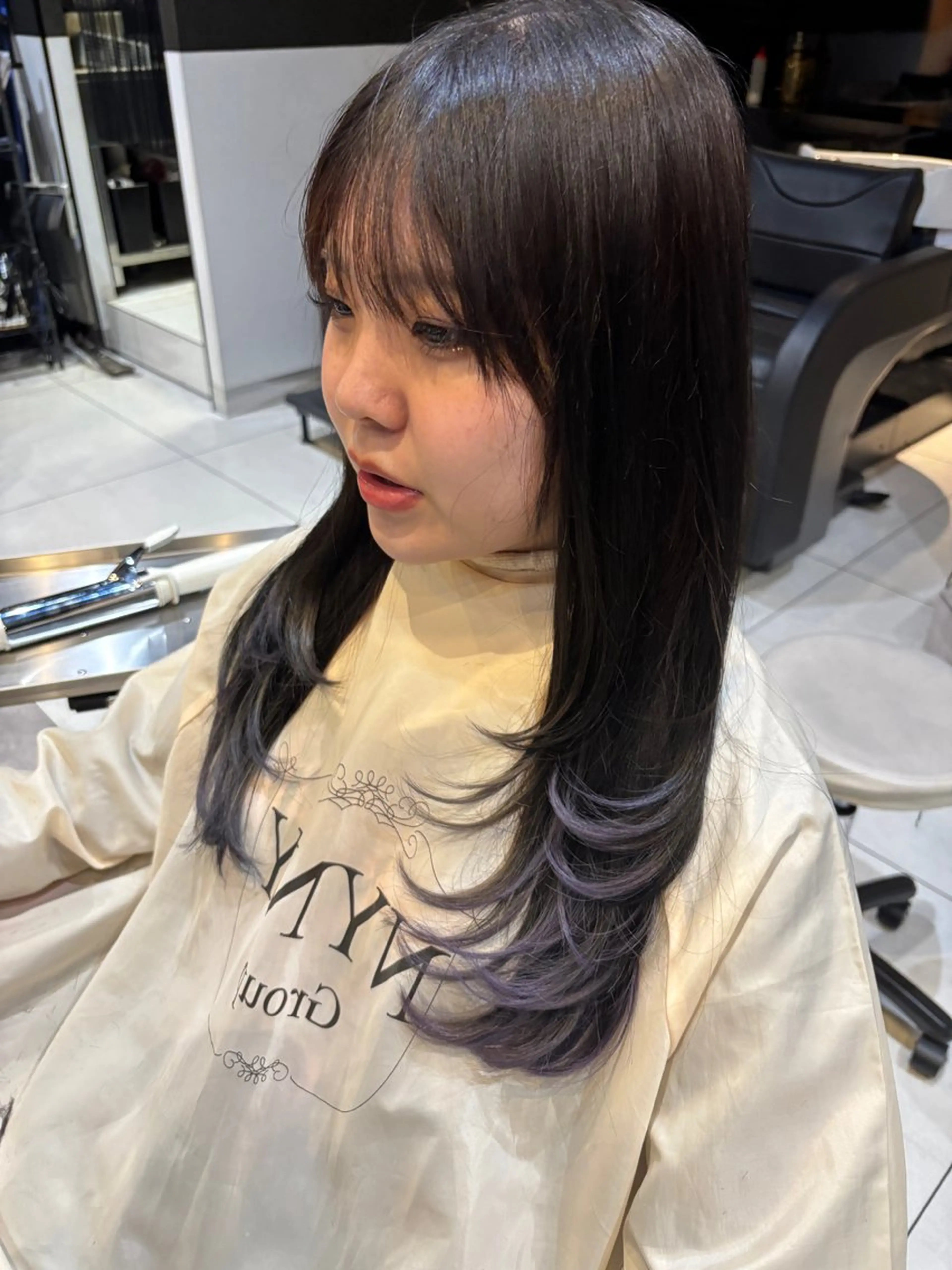 ロング レイヤーカット カット ヘアカラー トリートメント ブリーチ/ヘアケア/ 艶髪/イギチハルのヘアスタイル