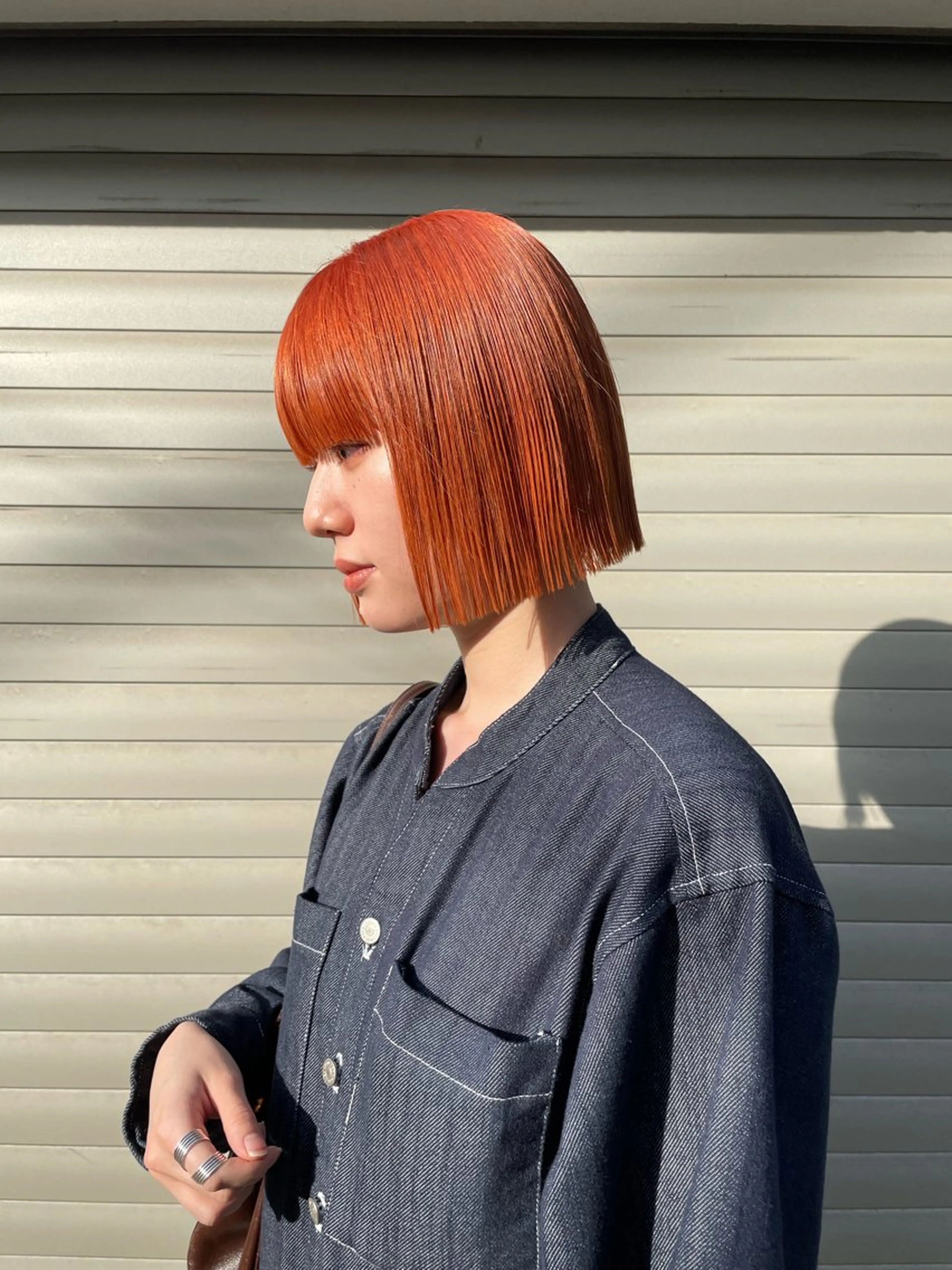 ミディアム カラー ブリーチ ハイトーンカラー オレンジ ブリーチ/レイヤー 💙ayame💙のヘアスタイル