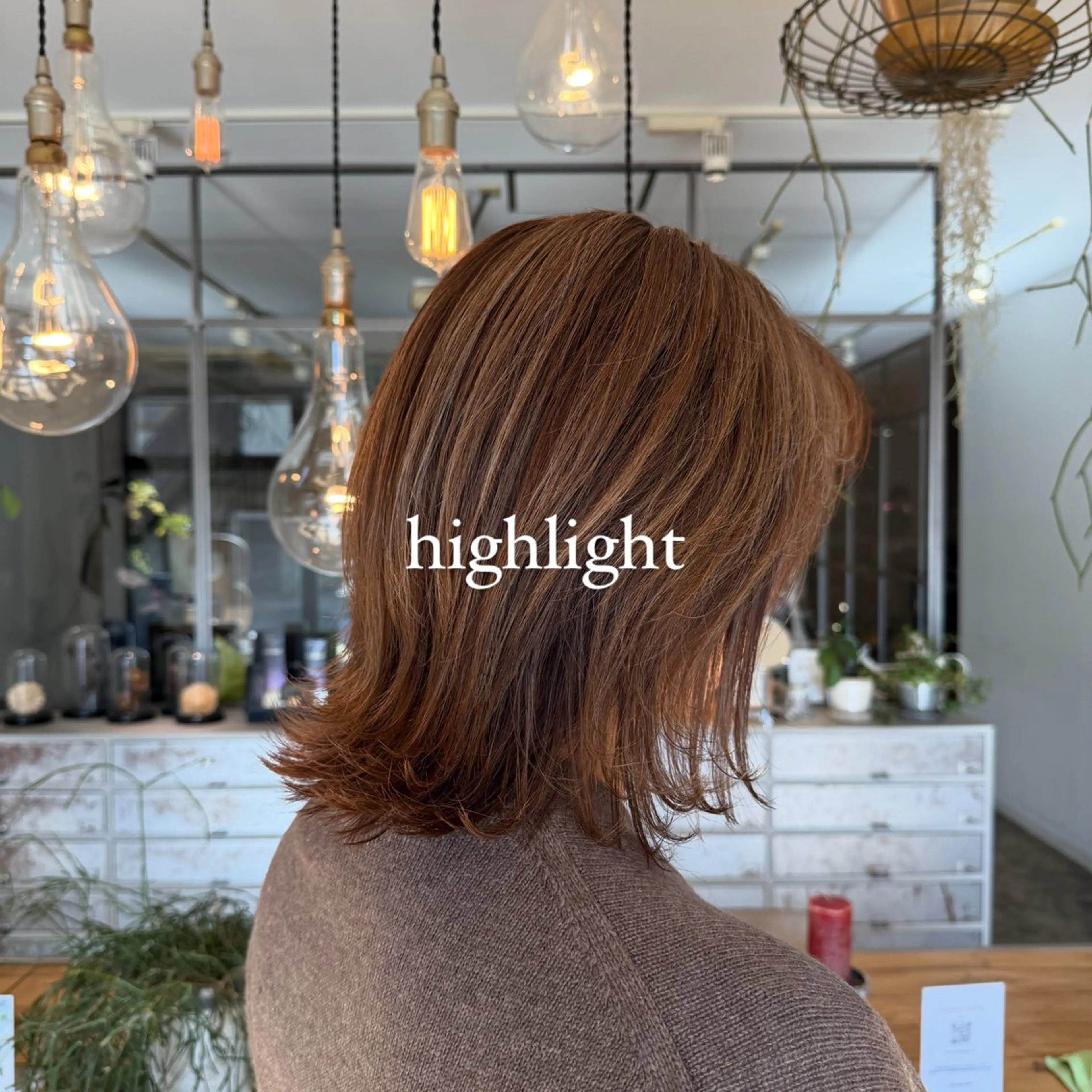 ミディアム カラー ヘアアレンジ ブラウンカラー ハイライトカラー ハイライト みなみ/韓国ボブ/ 韓国レイヤーのヘアスタイル