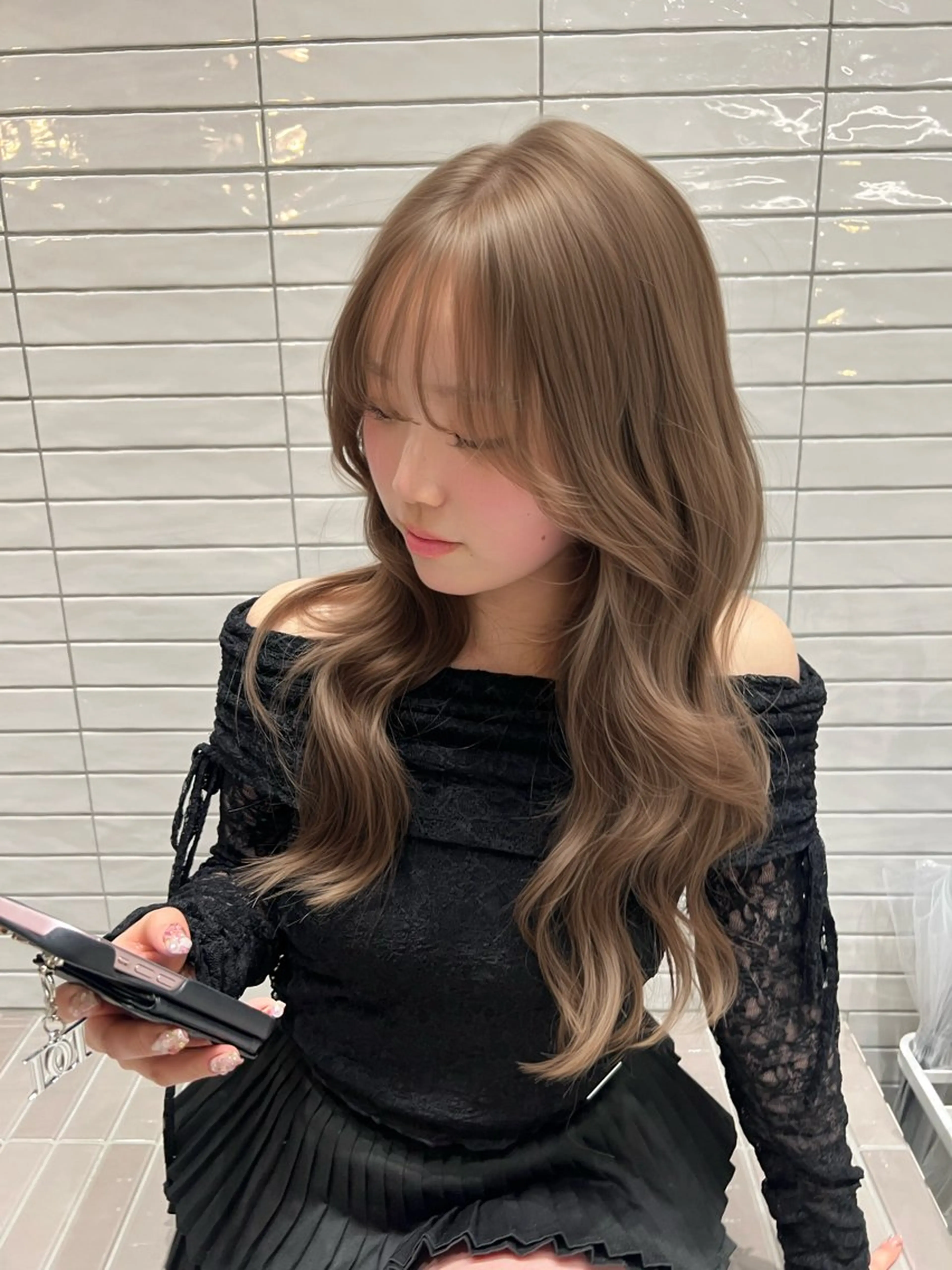 ロング ヘアカラー トリートメント SALOWIN天神大名WEST所属・福岡天神/さや 当日予約空きありのヘアスタイル