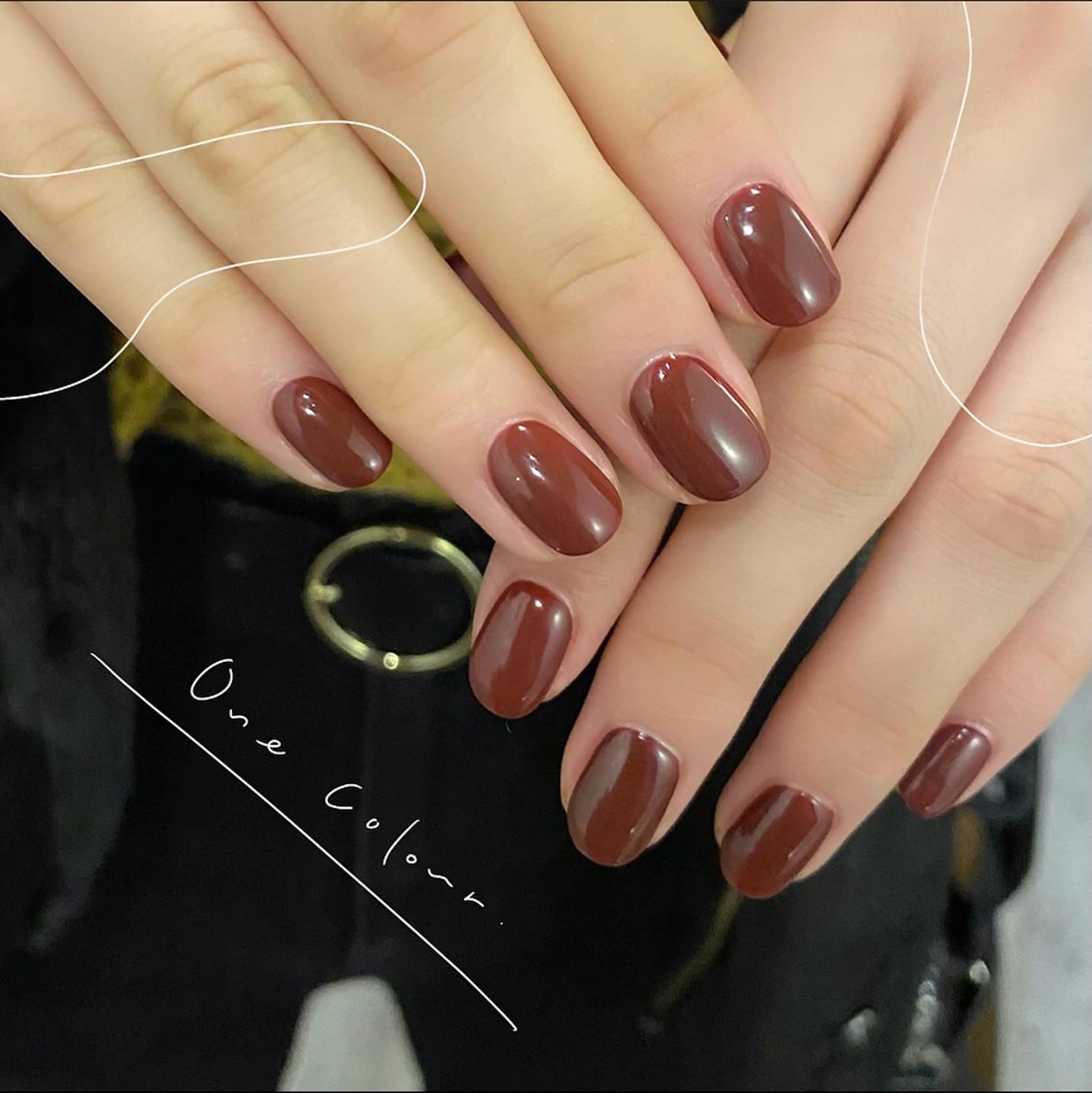 ネイル ボルドー ハンドネイル &. momoのネイルデザイン